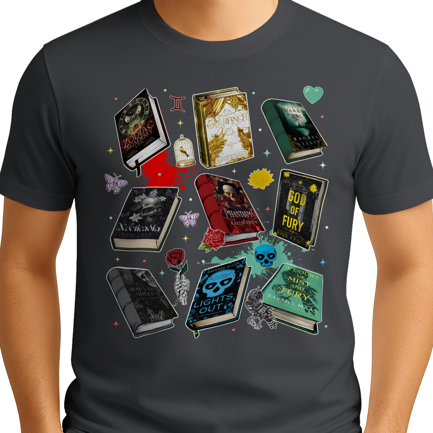 Romantasy Book Heavy Cotton T-shirt 1 Side, Classic Literature Gildan Tee, Young Adult Book Shirt, Book Lover Gifts