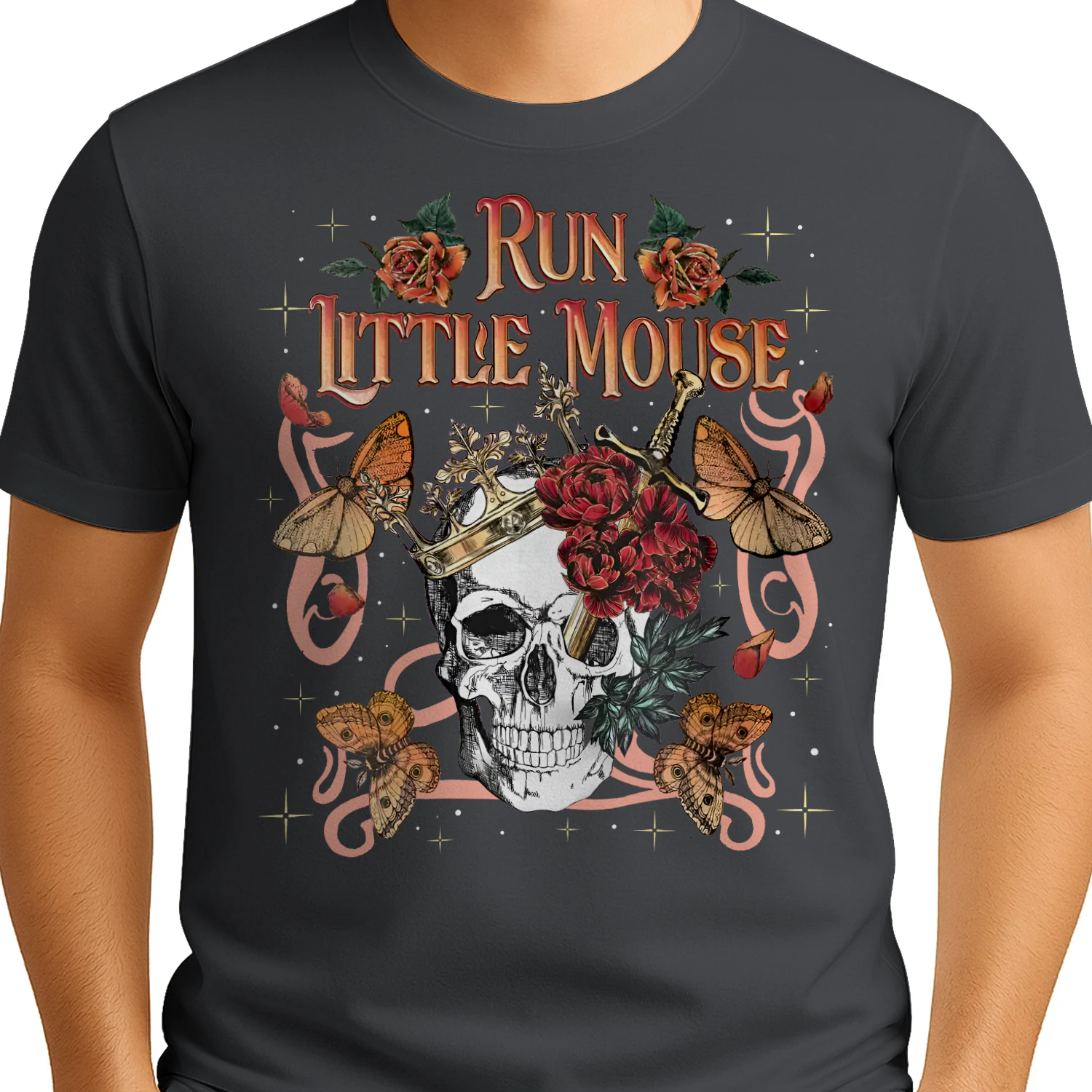 Run, Little Mouse Heavy Cotton T-shirt 1 Side, Haunting Adeline Gildan Tee, Dark Romance Book Shirt, Book Lover Gifts