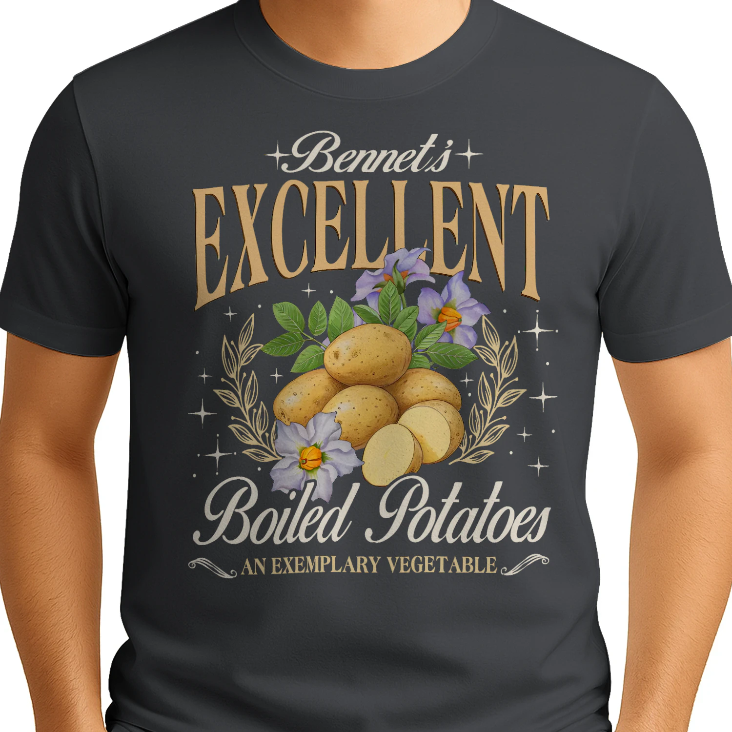 Exemplary Vegetable Heavy Cotton Dark Colors T-shirt 1 Side, Pride and Prejudice Gildan Tee, Classic Literature Shirt, Book Lover Gifts