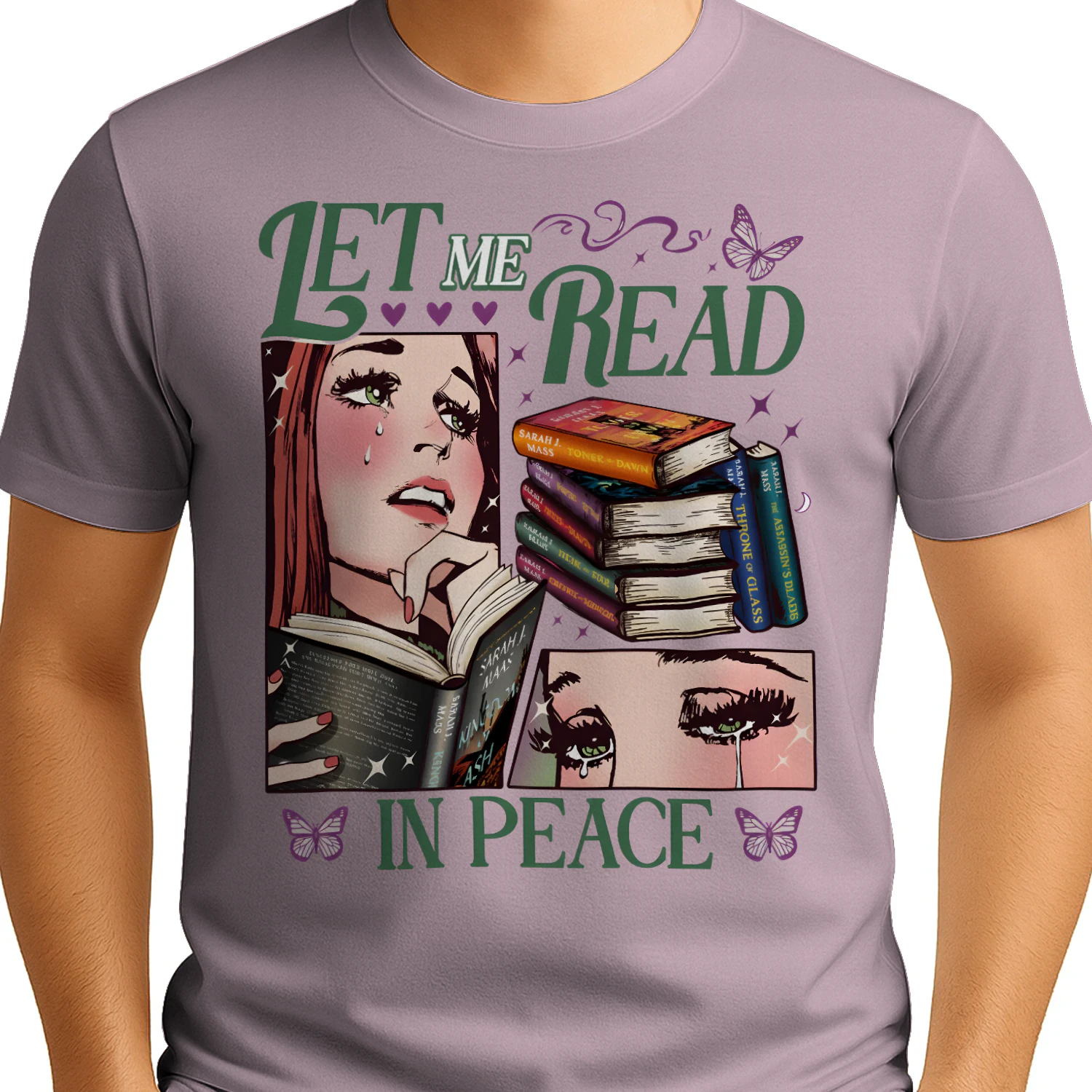 Let Me Read In Piece Heavy Cotton Light Colors T-shirt 1 Side, Book Club Gildan Tee, Readers Club Shirt, Book Lover Gifts