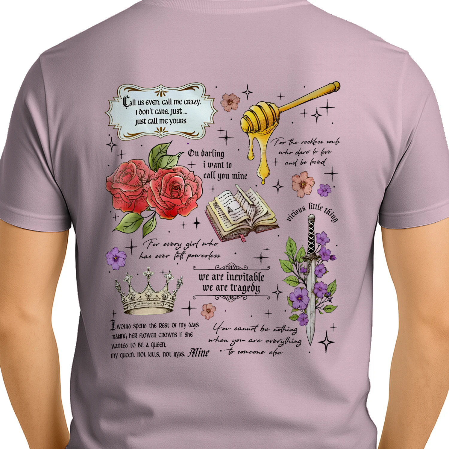 Fearless Heavy Cotton Light Colors T-shirt 2 Side, The Powerless Trilogy Gildan Tee, Fantasy Romance Book Shirt, Book Lover Gifts