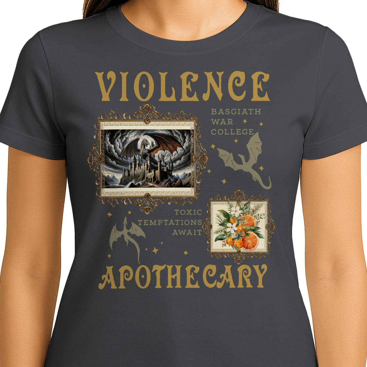 Violence Apothecary Heavy Cotton Dark Colors T-shirt 1 Side, The Apothecary Diaries Gildan Tee, Historical Fiction Book Shirt, Book Lover Gifts