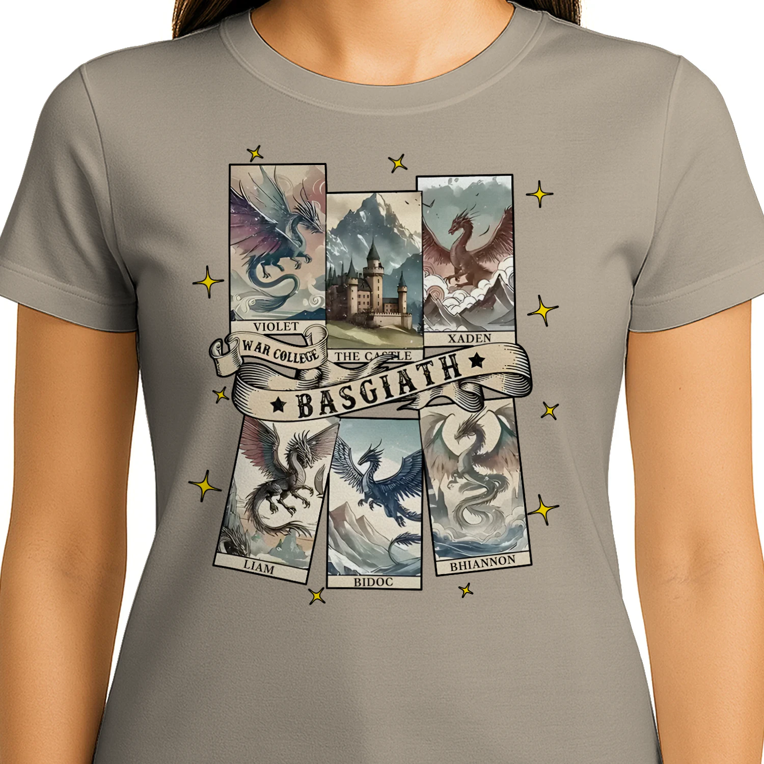 Basgiath War College Heavy Cotton T-shirt 1 Side, Fourth Wing Gildan Tee, Dark Romance Book Shirt, Book Lover Gifts