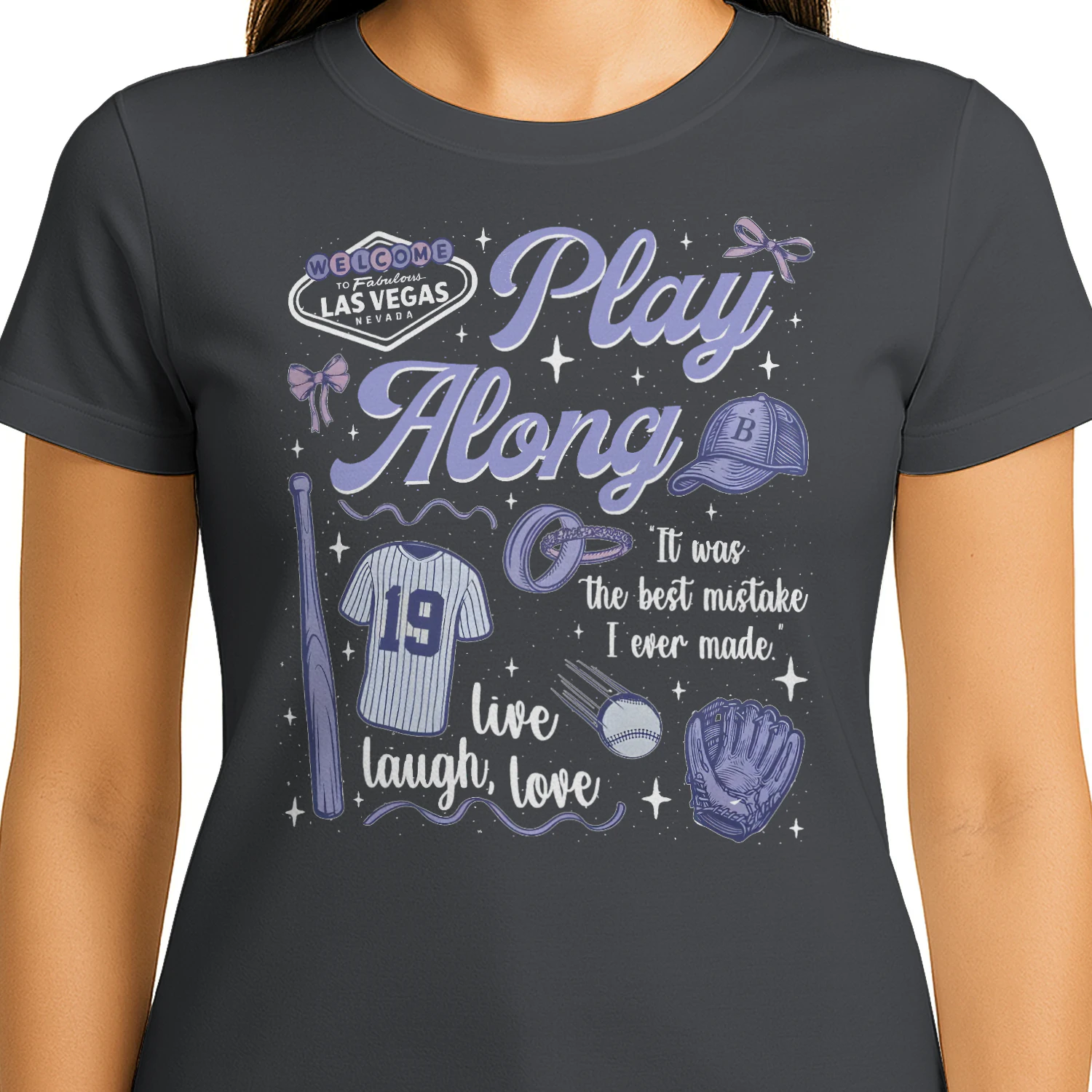Play Along Heavy Cotton Dark Colors T-shirt 1 Side, Windy City Gildan Tee, Romantasy Shirt, Book Lover Gifts