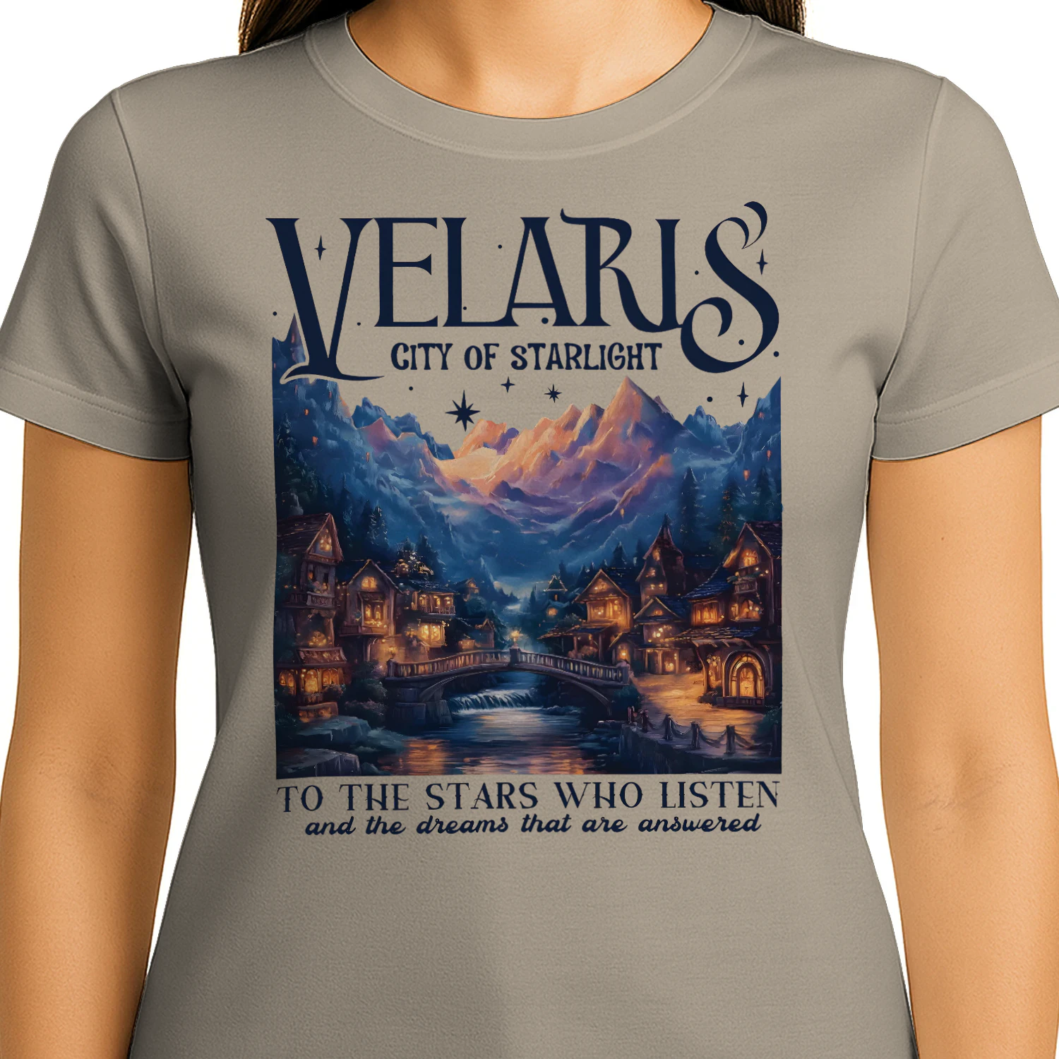 Velaris City Of Starlight Heavy Cotton Light Colors T-shirt 1 Side, Acotar Series Gildan Tee, Fantasy Romance Book Shirt, Book Lover Gifts