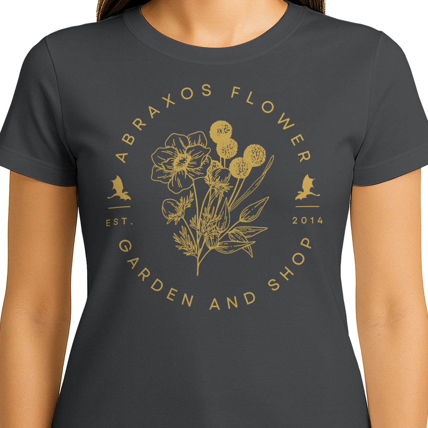 Abraxos Flower Heavy Cotton Dark Colors T-shirt 2 Side, Throne of Glass Gildan Tee, Epic High Fantasy Book Shirt, Book Lover Gifts