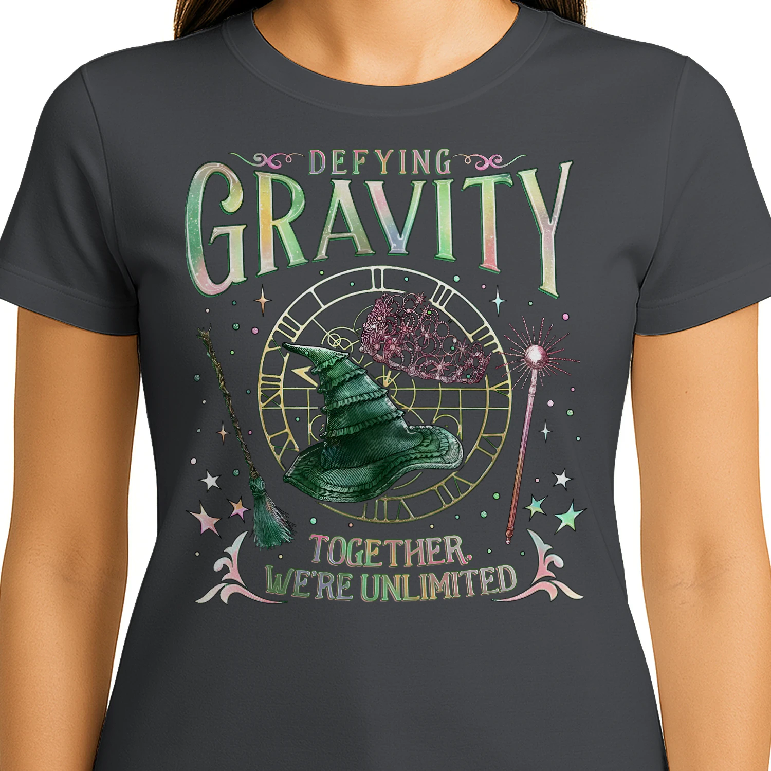 Wicked Witch of the West Heavy Cotton T-shirt 1 Side, Defying Gravity Tee, Political Fantasy Book Shirt, Book Lover Gifts
