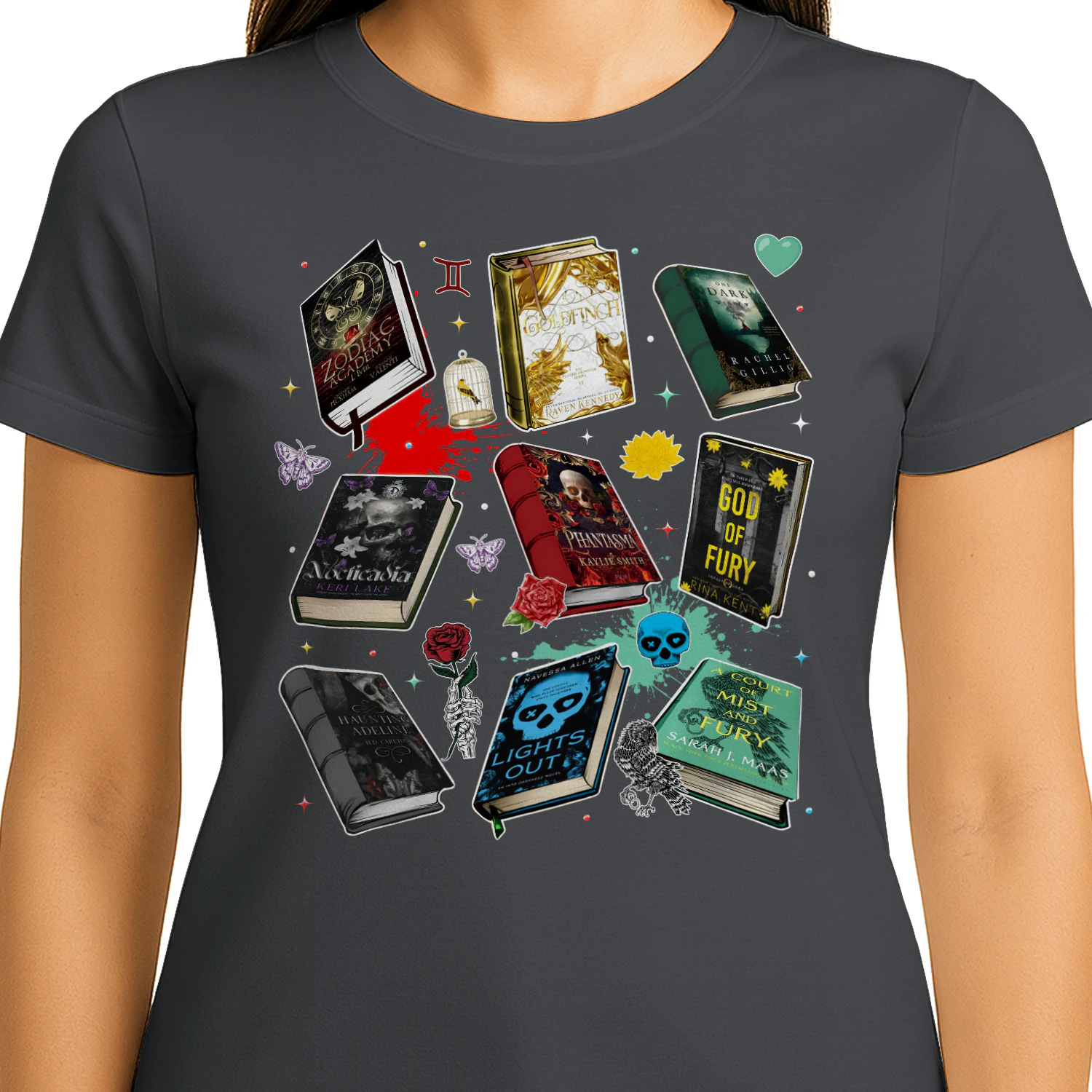 Romantasy Book Heavy Cotton T-shirt 1 Side, Classic Literature Gildan Tee, Young Adult Book Shirt, Book Lover Gifts