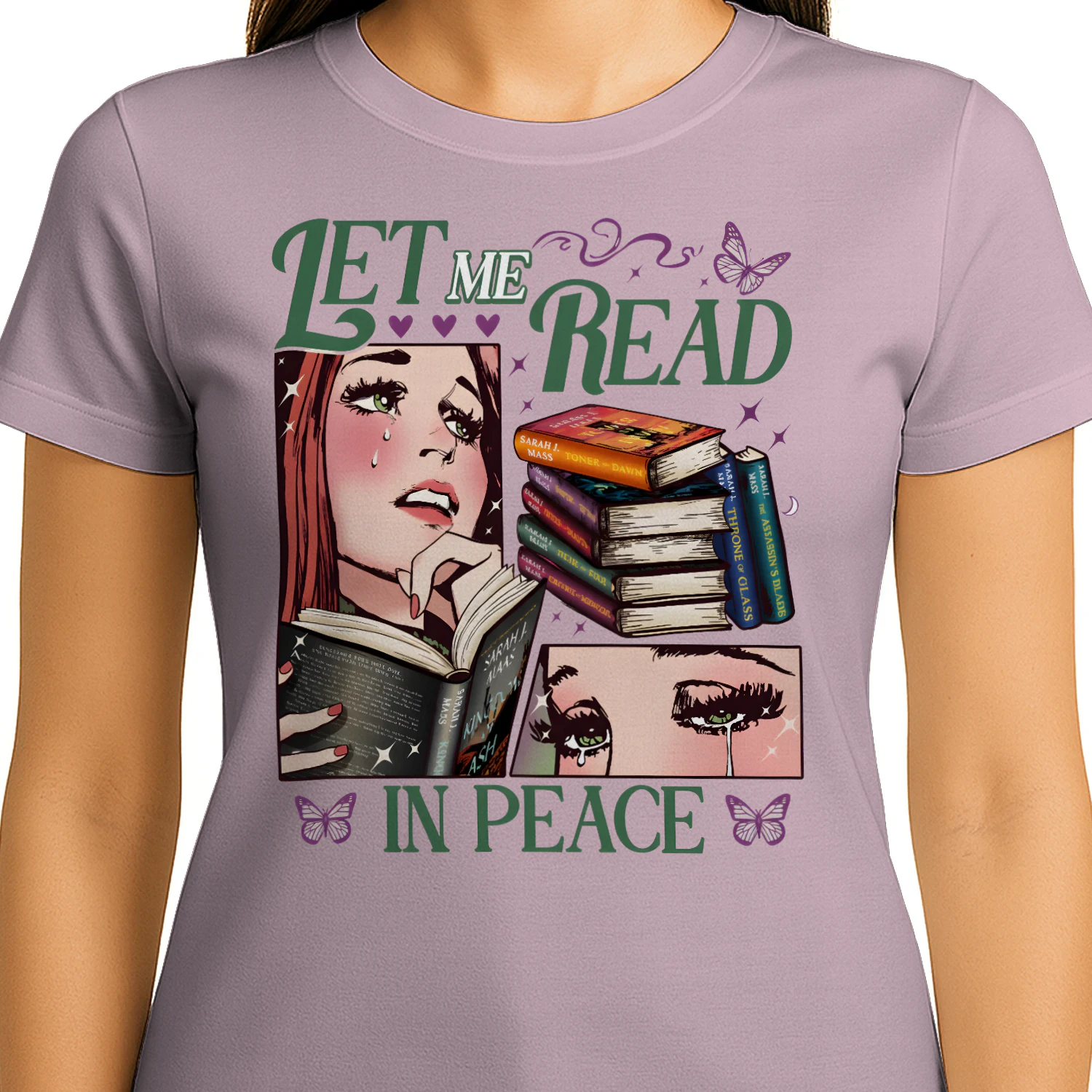 Let Me Read In Piece Heavy Cotton Light Colors T-shirt 1 Side, Book Club Gildan Tee, Readers Club Shirt, Book Lover Gifts