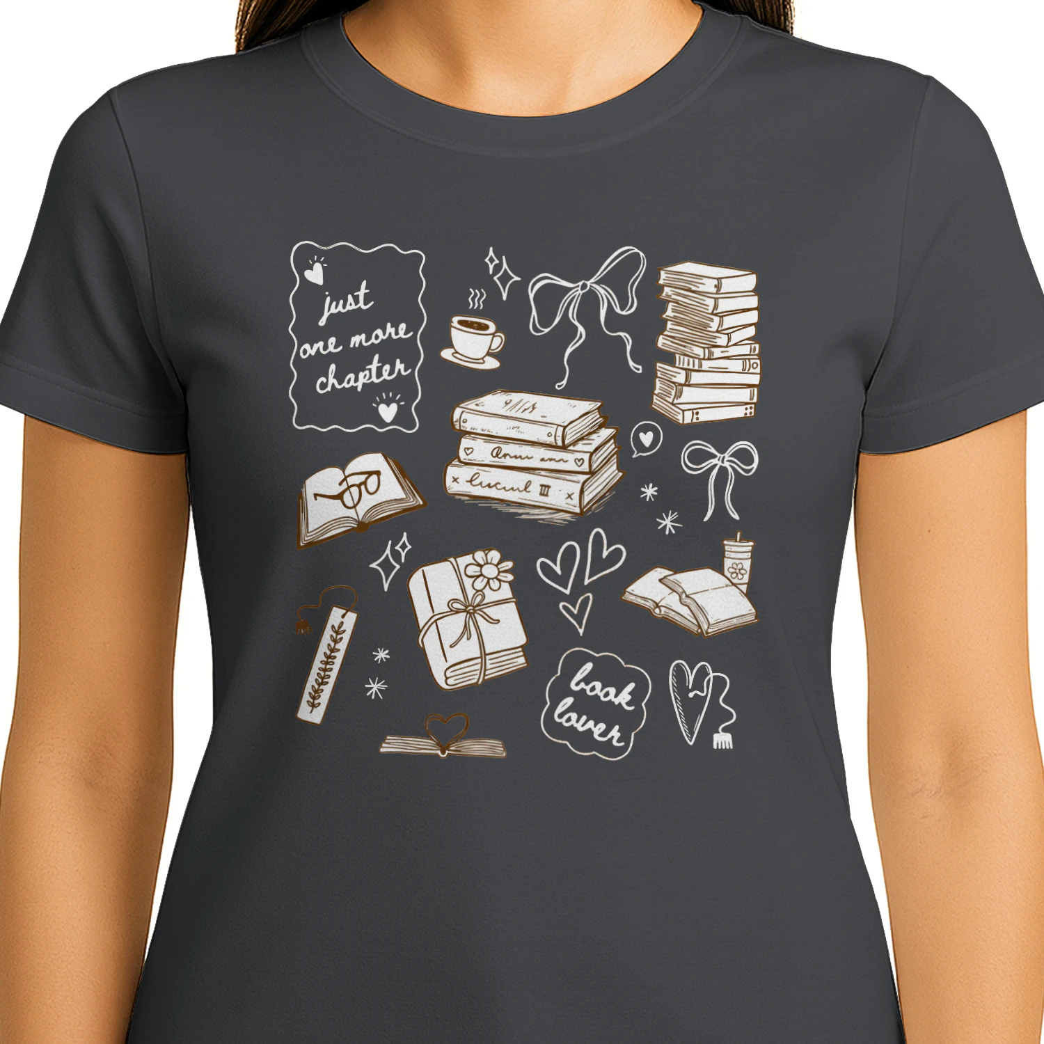 Just One More Chapter Heavy Cotton Dark Colors T-shirt 1 Side, Book Club Gildan Tee, Readers Club Shirt, Book Lover Gifts