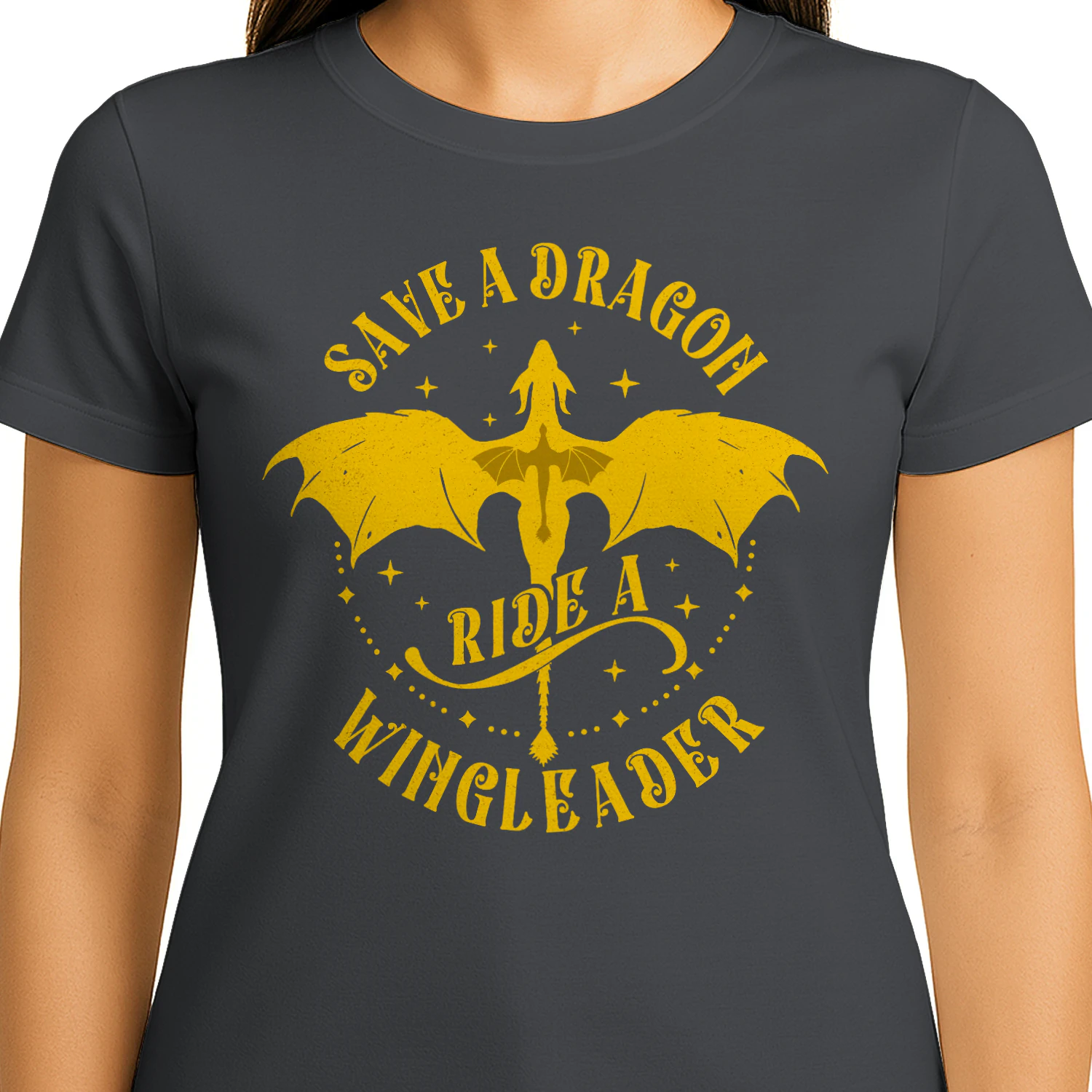 Ride A Wingleader Heavy Cotton Shirt 2 Side, Fourth Wing Tee, Romantasy Shirt, Book Lover Gifts