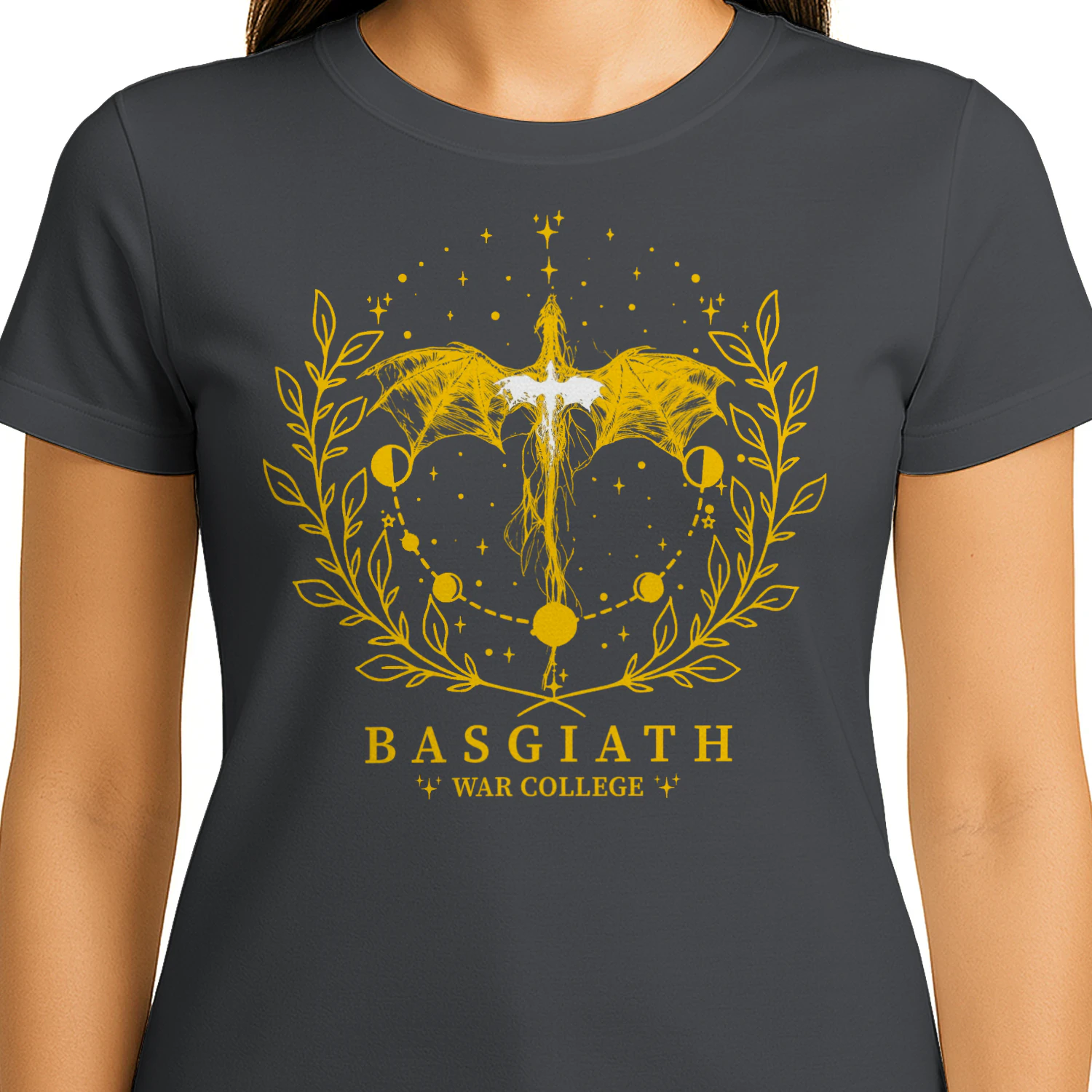 Basgiath War College Heavy Cotton Shirt 2 Side, Fourth Wing Series Tee, Romantasy Shirt, Book Lover Gifts