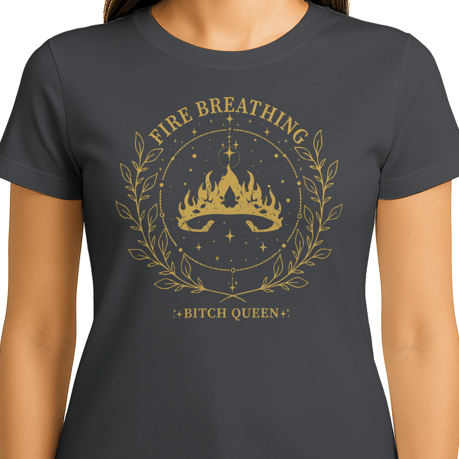 Fire Breathing Heavy Cotton Dark Colors T-shirt 2 Side, Throne of Glass Gildan Tee, Epic High Fantasy Book Shirt, Book Lover Gifts