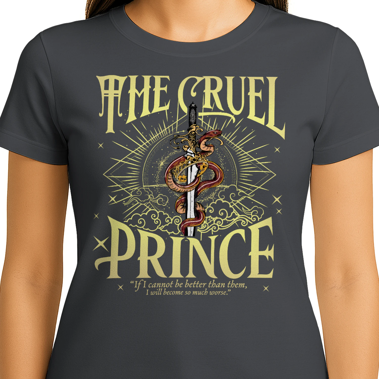 The Cruel Prince Heavy Cotton Dark Colors T-shirt 2 Side, From Blood and Ash Gildan Tee, Romantasy Readers Shirt, Book Lover Gifts