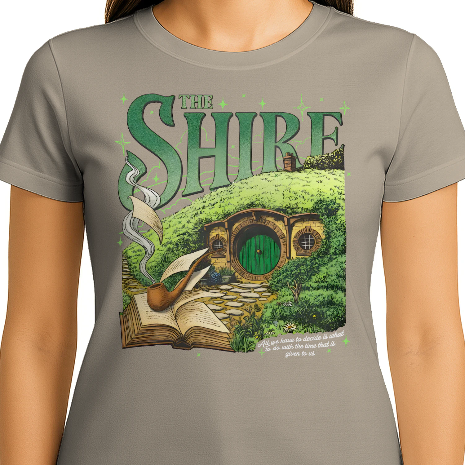 The Shire Heavy Cotton T-shirt 1 Side, The Lord Of The Rings Gildan Tee, Epic Fantasy Book Shirt, Book Lover Gifts