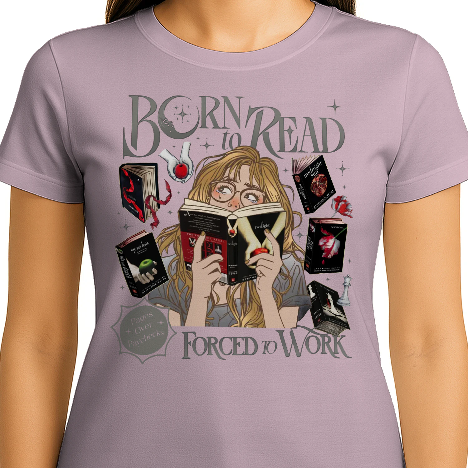 Twilight Series Heavy Cotton Light Colors T-shirt 2 Side, Young Adult Gildan Tee, Fantasy Romance Book Shirt, Book Lover Gifts