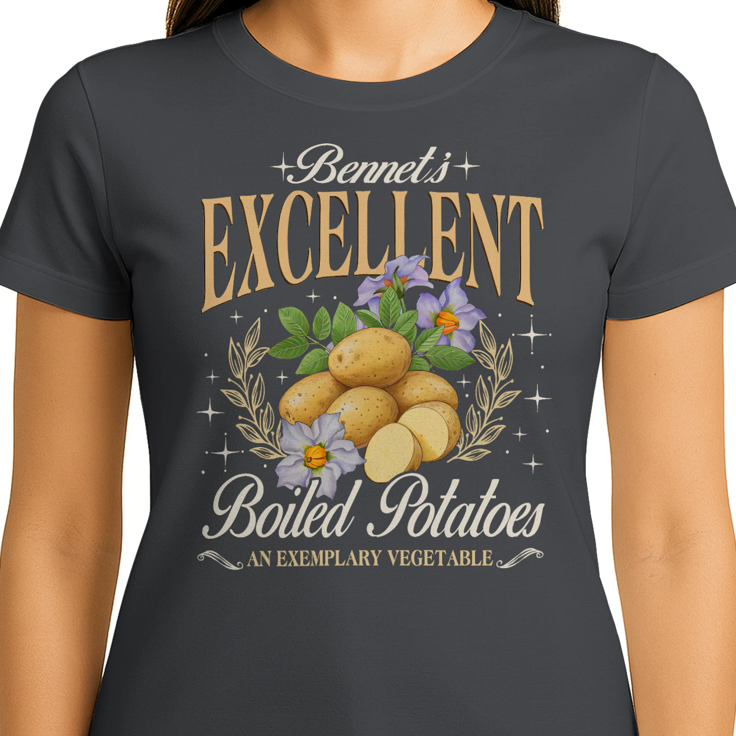 Exemplary Vegetable Heavy Cotton Dark Colors T-shirt 1 Side, Pride and Prejudice Gildan Tee, Classic Literature Shirt, Book Lover Gifts