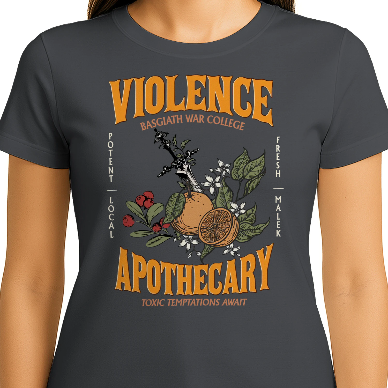 Violence Apothecary Heavy Cotton Dark Colors T-shirt 1 Side, The Apothecary Diaries Gildan Tee, Historical Fiction Book Shirt, Book Lover Gifts