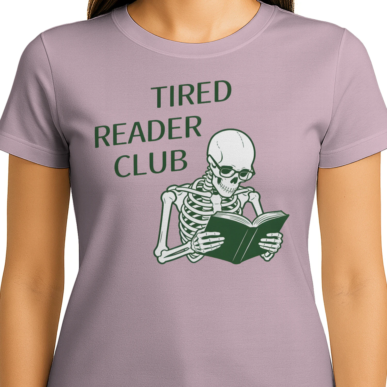 Tired Reader Club Heavy Cotton Light Colors T-shirt 1 Side, Book Club Gildan Tee, Readers Club Shirt, Book Lover Gifts