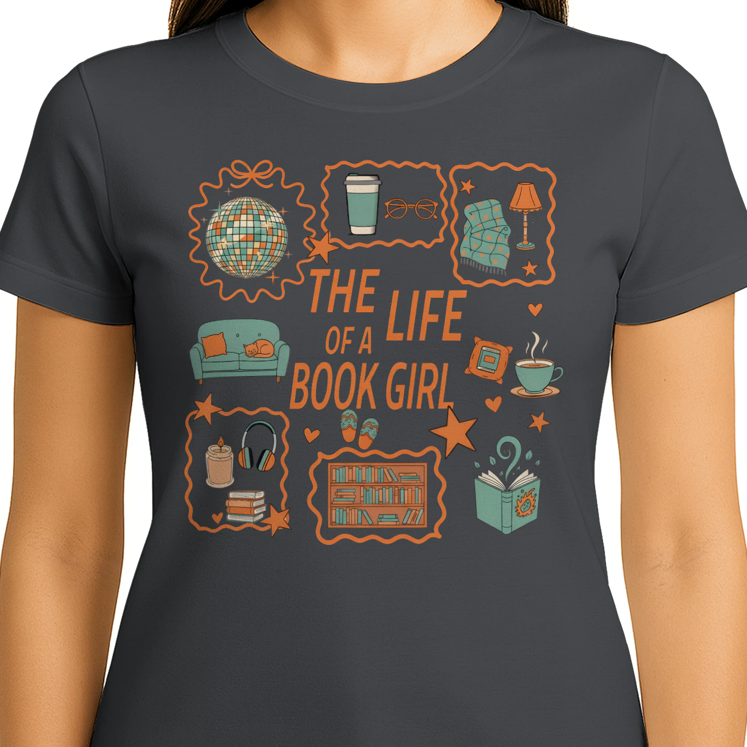 The Life Of A Book Girl Heavy Cotton Dark Colors T-shirt 1 Side, World Tour Book Club Gildan Tee, Readers Club Shirt, Book Lover Gifts