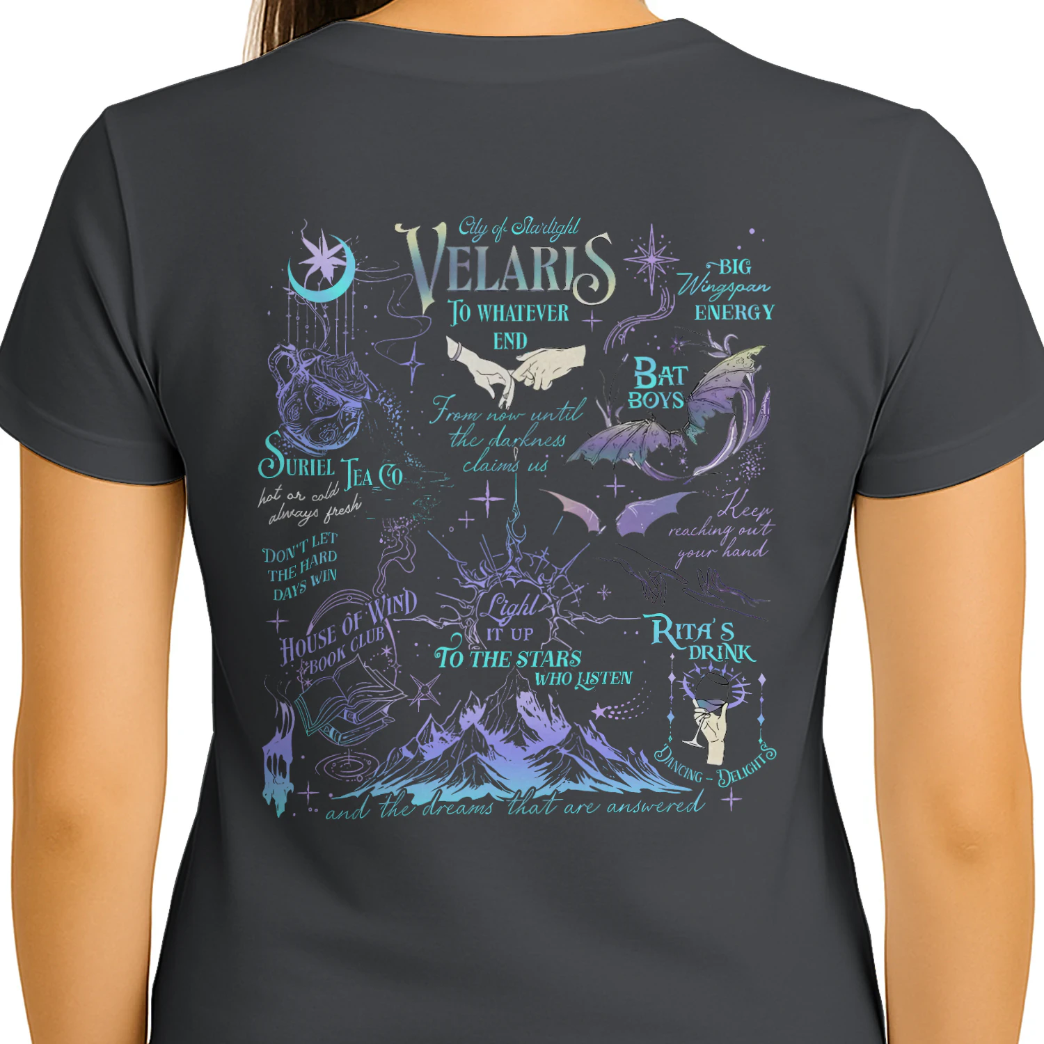 Velaris Acotar Heavy Cotton Dark Colors T-shirt 2 Side, City Of Starlight Gildan Tee, Romantasy Readers Shirt, Book Lover Gifts