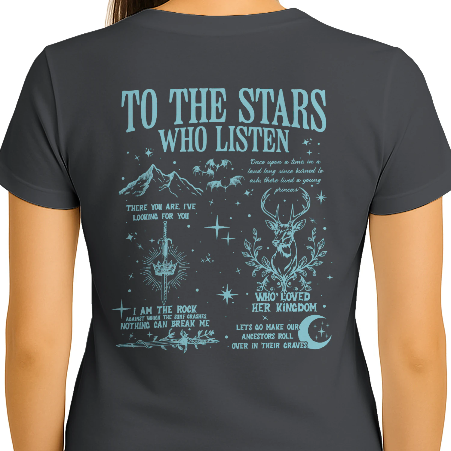 Velaris City Of Starlight Heavy Cotton Dark Colors T-shirt 2 Side, ACOTAR Gildan Tee, Fantasy Romance Book Shirt, Book Lover Gifts