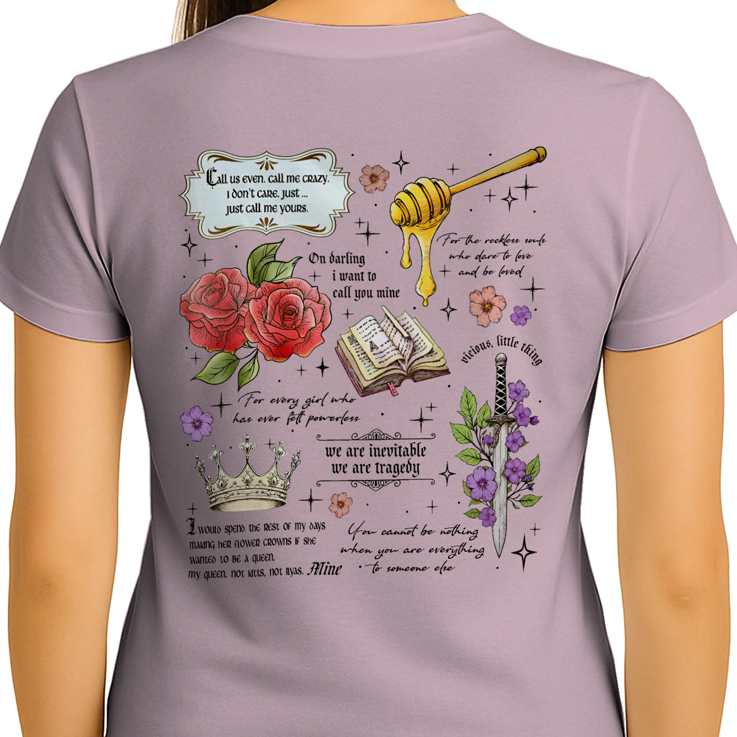 Fearless Heavy Cotton Light Colors T-shirt 2 Side, The Powerless Trilogy Gildan Tee, Fantasy Romance Book Shirt, Book Lover Gifts