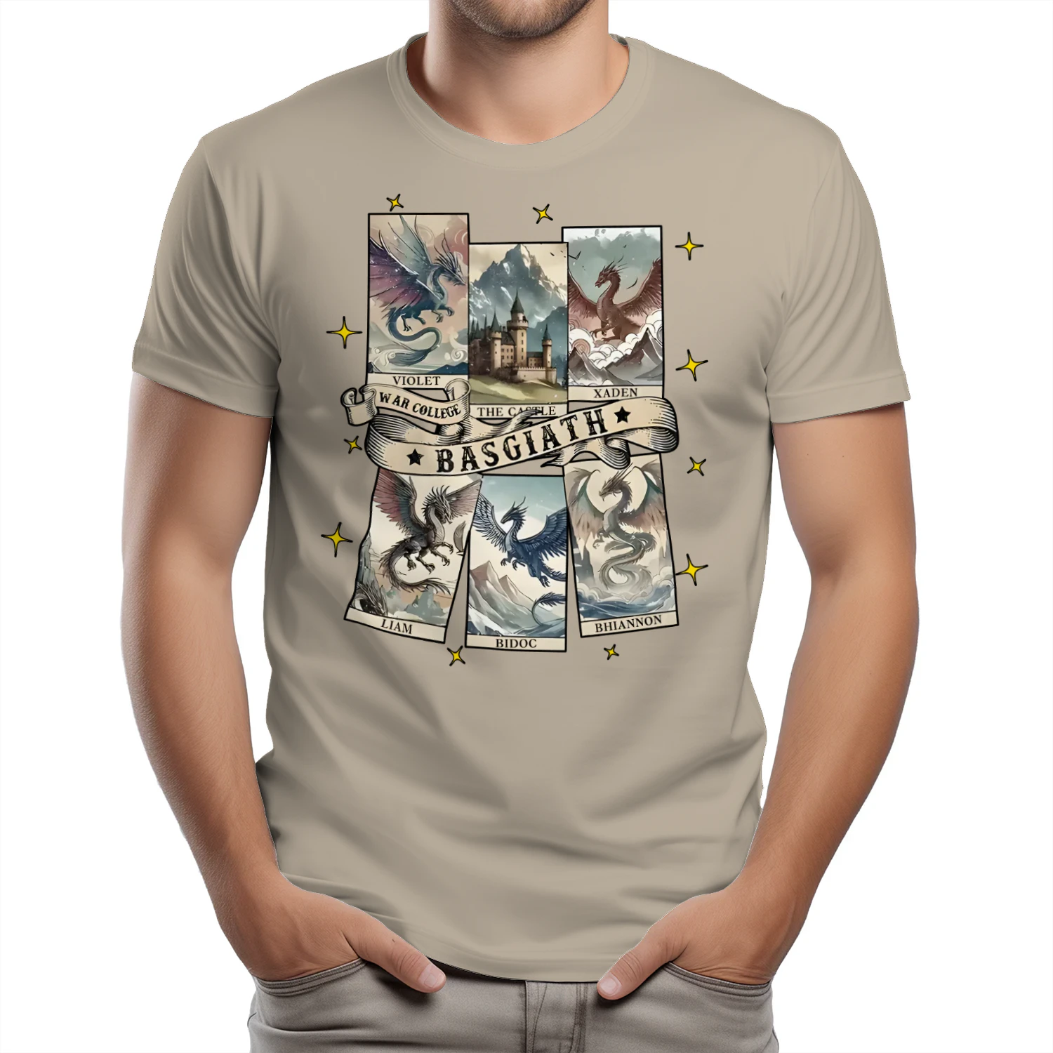 Basgiath War College Heavy Cotton T-shirt 1 Side, Fourth Wing Gildan Tee, Dark Romance Book Shirt, Book Lover Gifts