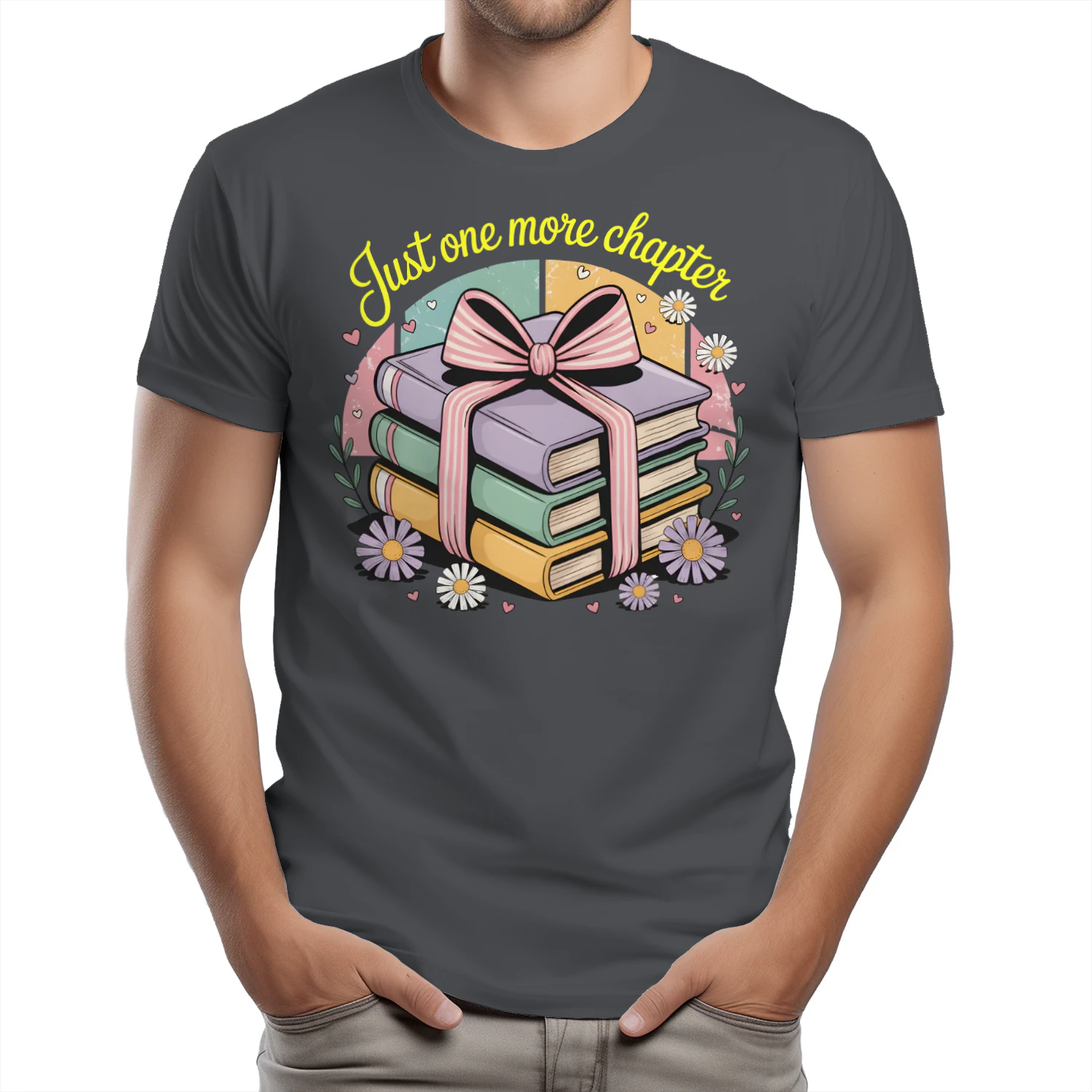 Just One More Chapter V2 Heavy Cotton Dark Colors T-shirt 1 Side, Book Club Gildan Tee, Readers Club Shirt, Book Lover Gifts