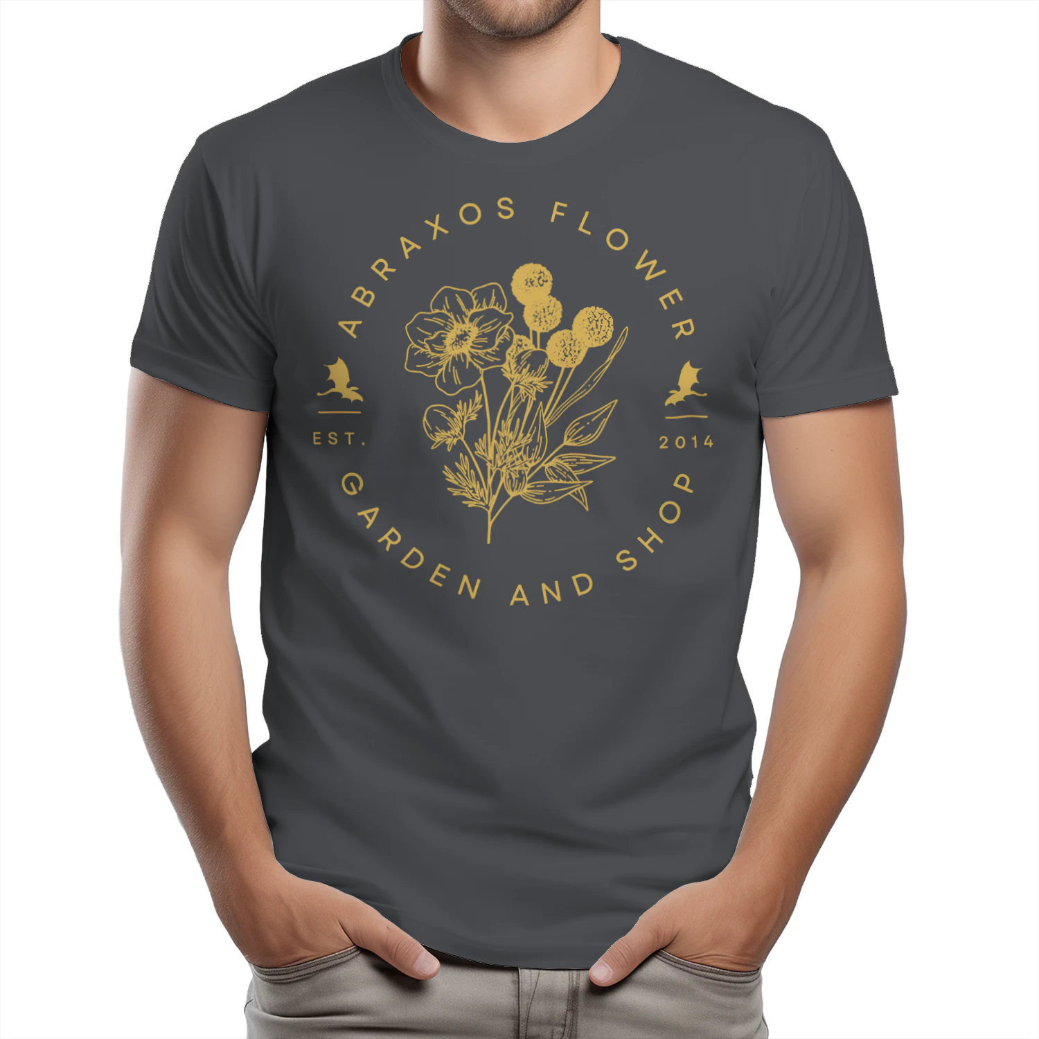 Abraxos Flower Heavy Cotton Dark Colors T-shirt 2 Side, Throne of Glass Gildan Tee, Epic High Fantasy Book Shirt, Book Lover Gifts