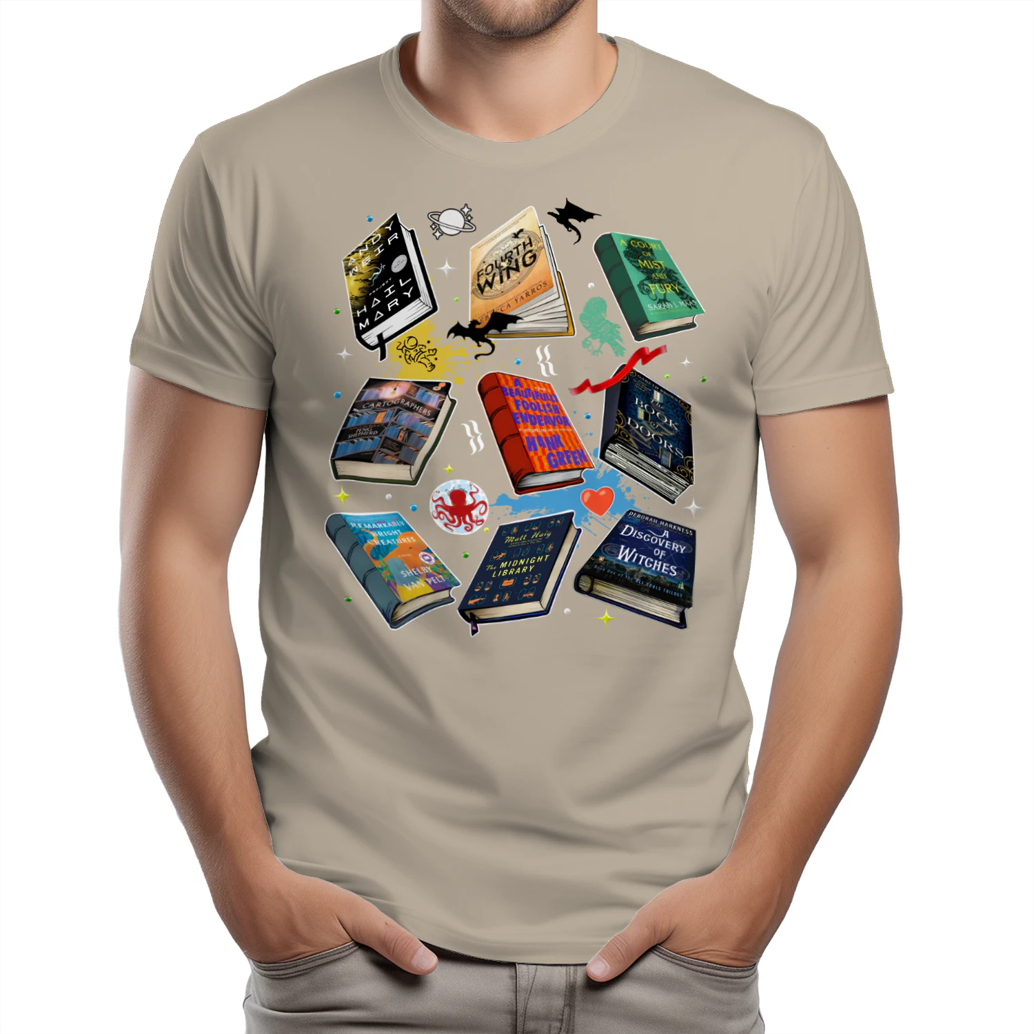 Romantasy Book Heavy Cotton T-shirt 1 Side, Classic Literature Gildan Tee, Young Adult Book Shirt, Book Lover Gifts