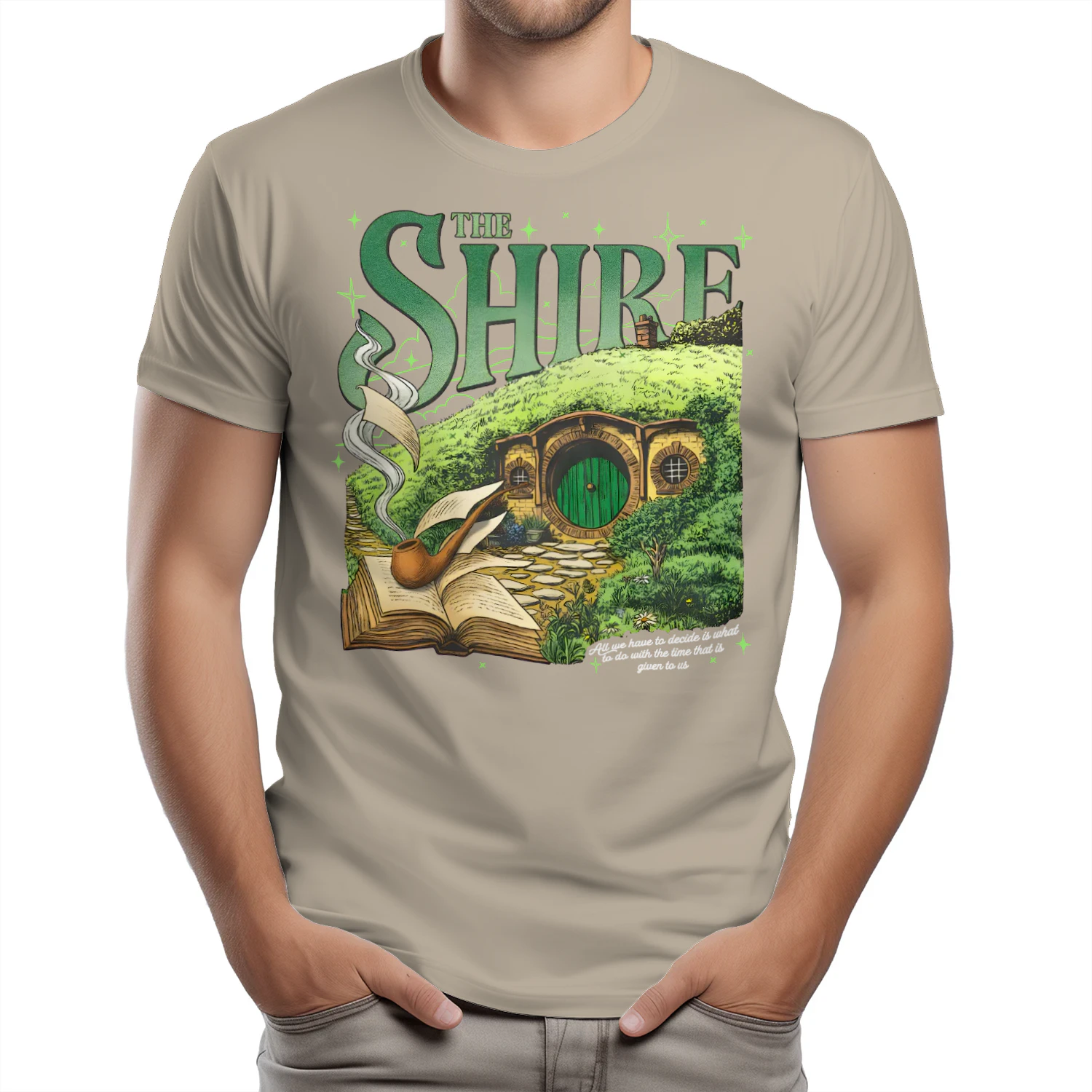 The Shire Heavy Cotton T-shirt 1 Side, The Lord Of The Rings Gildan Tee, Epic Fantasy Book Shirt, Book Lover Gifts