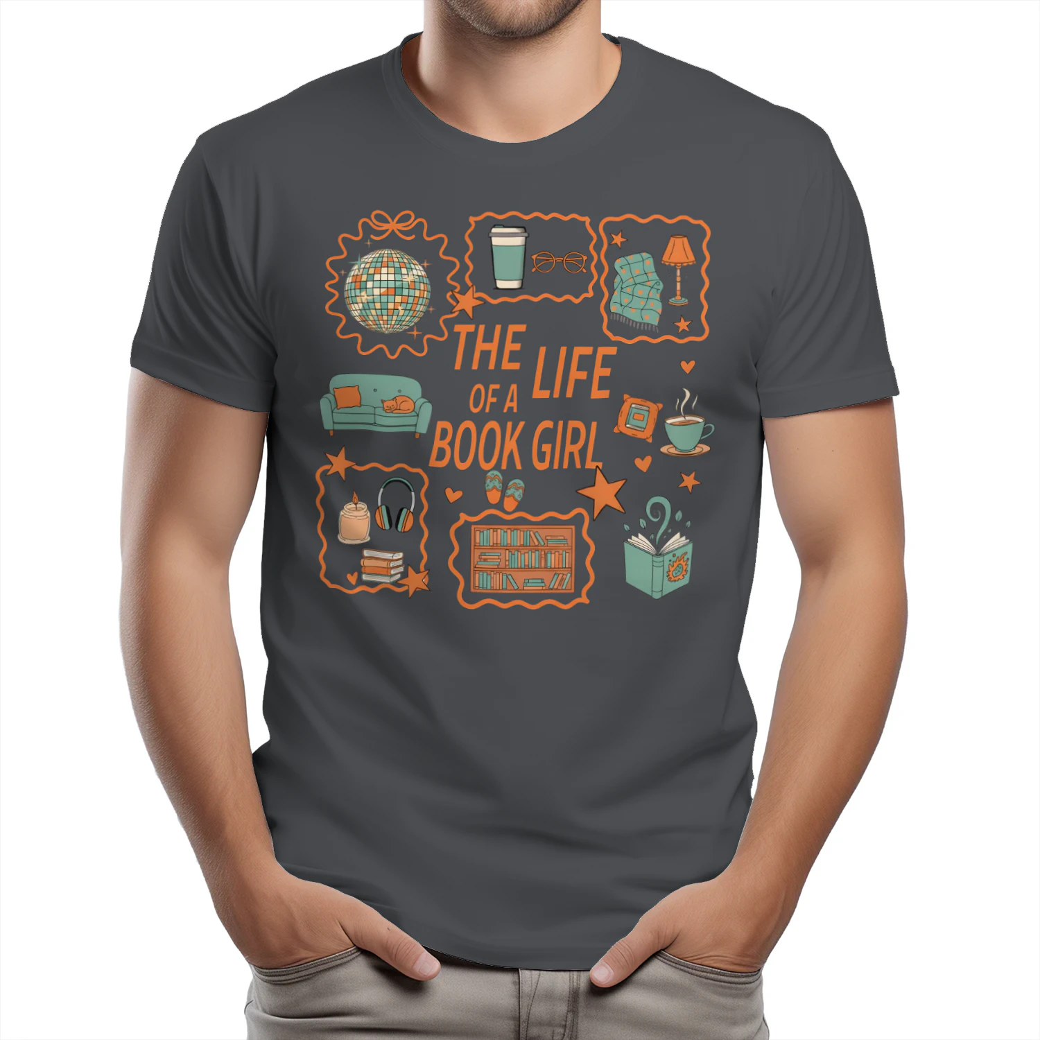 The Life Of A Book Girl Heavy Cotton Dark Colors T-shirt 1 Side, World Tour Book Club Gildan Tee, Readers Club Shirt, Book Lover Gifts