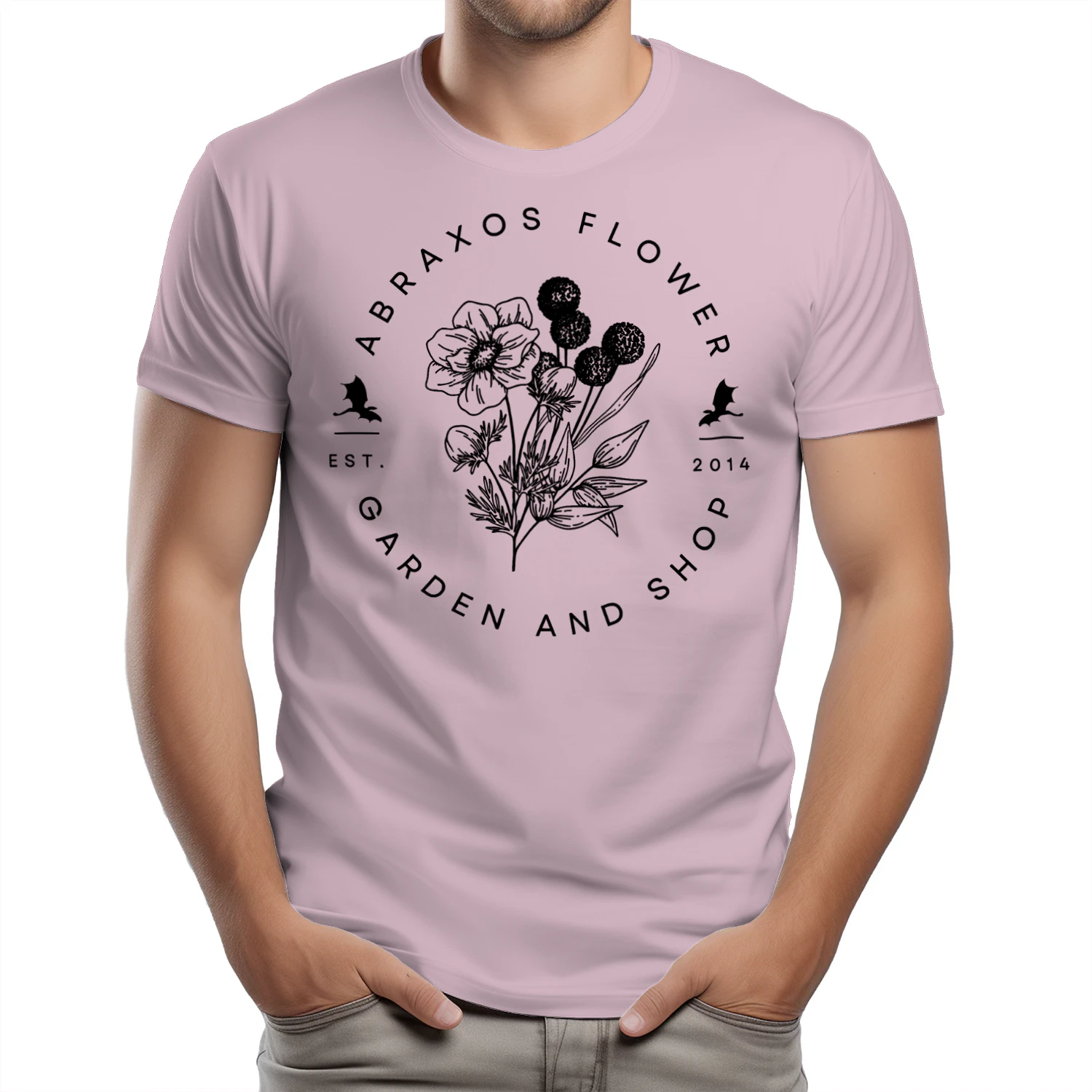 Abraxos Flower Heavy Cotton Light Colors T-shirt 2 Side, Throne of Glass Gildan Tee, Epic High Fantasy Book Shirt, Book Lover Gifts