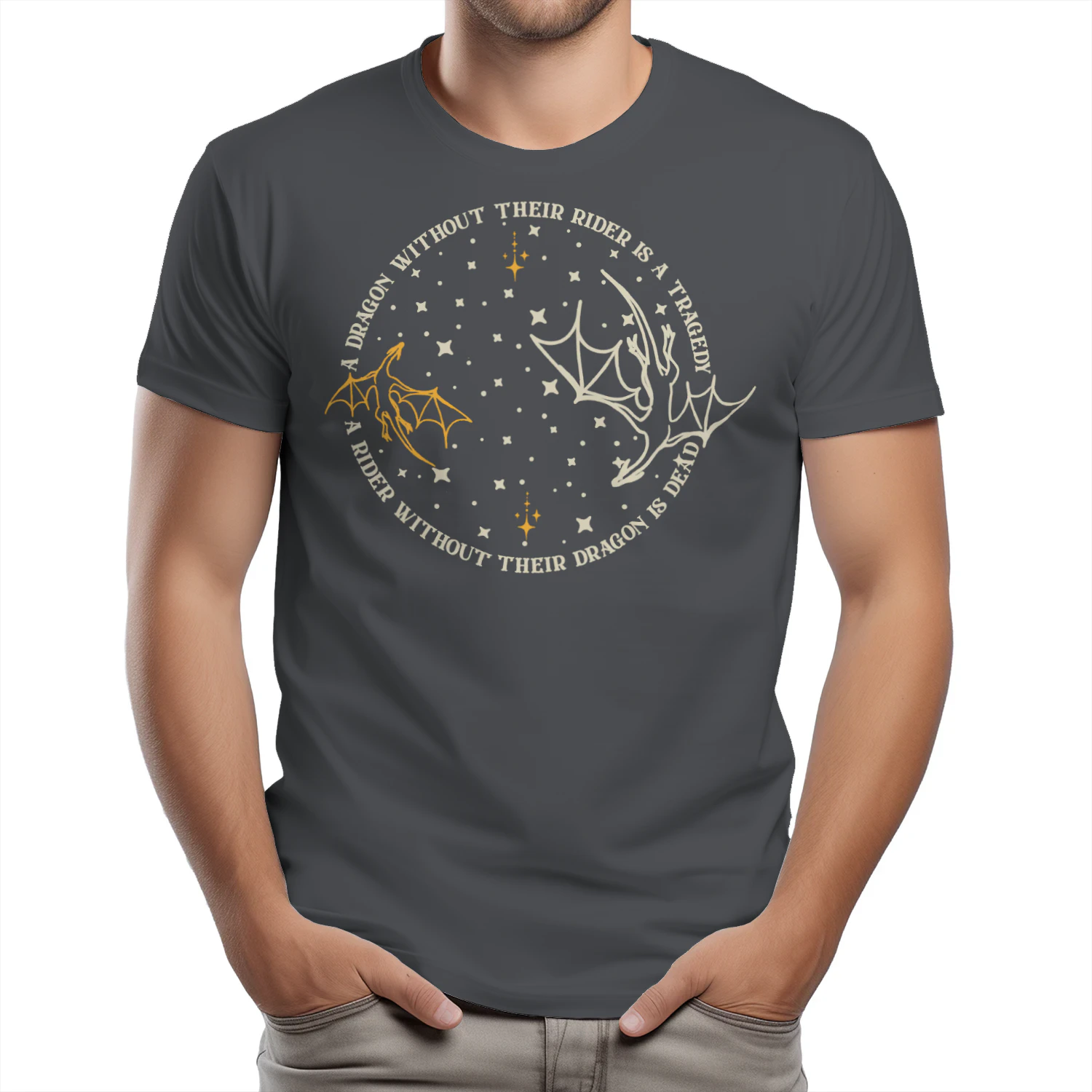 Fourth Wing Dragon Heavy Cotton Dark Colors T-shirt 2 Side, The Empyrean Series Gildan Tee, Fantasy Romance Book Shirt, Book Lover Gifts