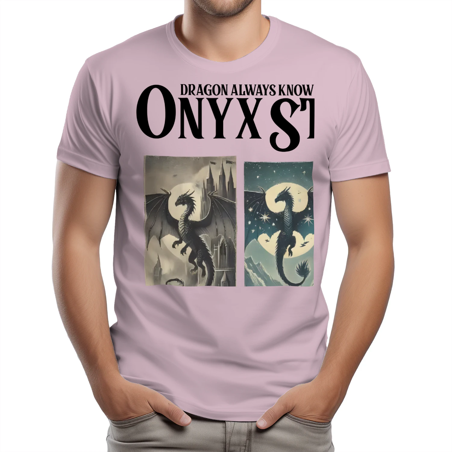 Onyx Storm Heavy Cotton Light Colors T-shirt 1 Side, The Empyrean Series Gildan Tee, Fantasy Romance Book Shirt, Book Lover Gifts