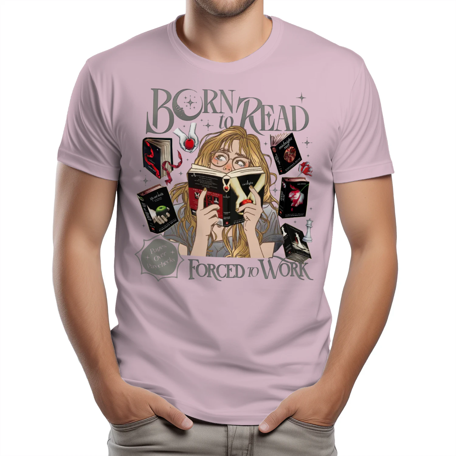 Twilight Series Heavy Cotton Light Colors T-shirt 2 Side, Young Adult Gildan Tee, Fantasy Romance Book Shirt, Book Lover Gifts