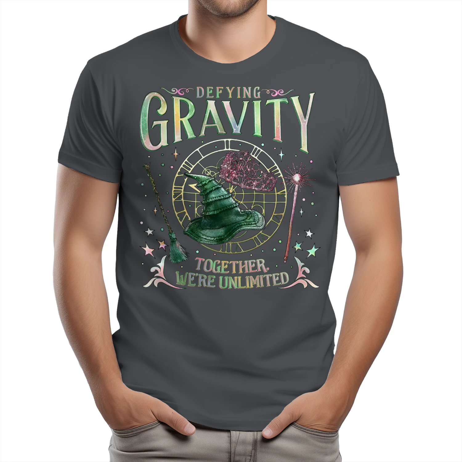 Wicked Witch of the West Heavy Cotton T-shirt 1 Side, Defying Gravity Tee, Political Fantasy Book Shirt, Book Lover Gifts