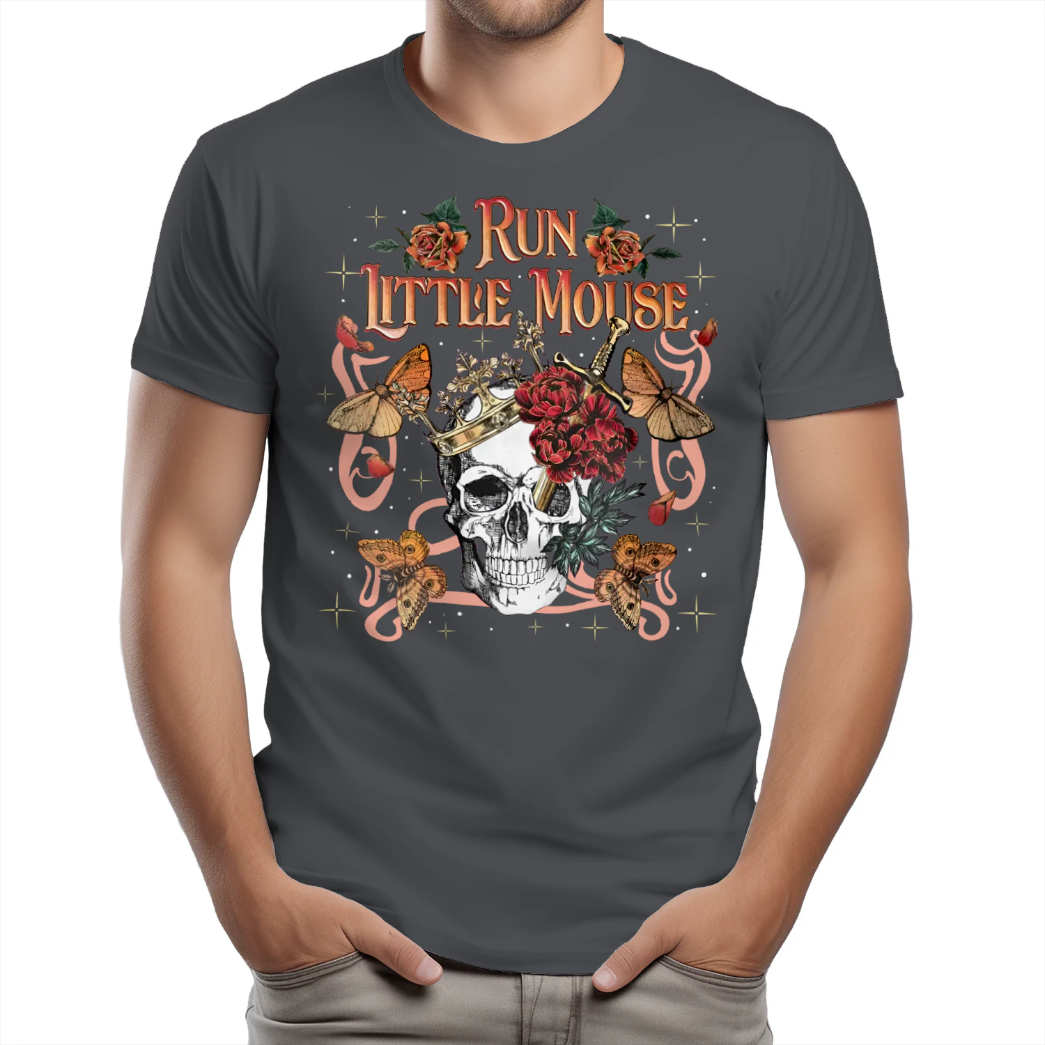 Run, Little Mouse Heavy Cotton T-shirt 1 Side, Haunting Adeline Gildan Tee, Dark Romance Book Shirt, Book Lover Gifts