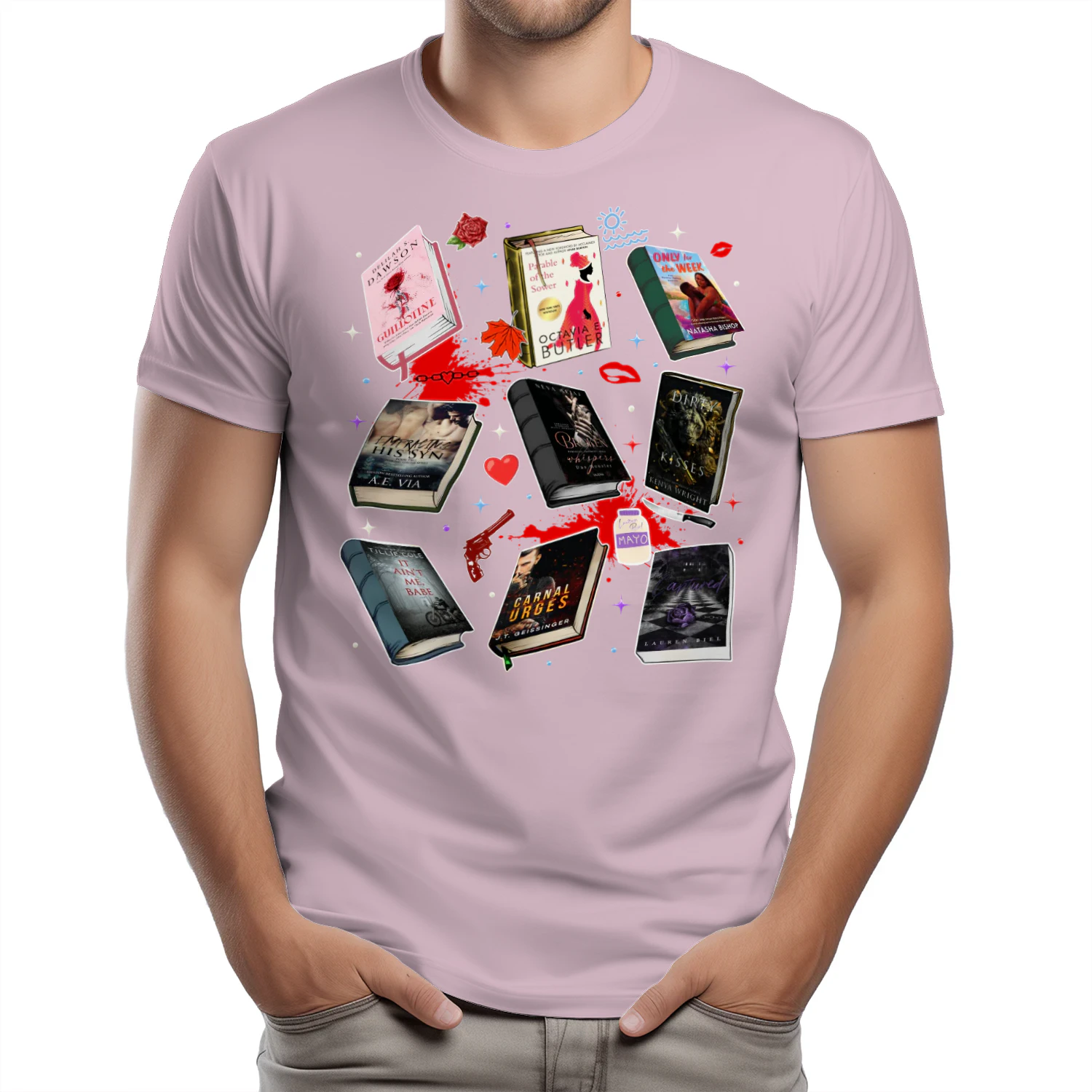 Romantasy Book Heavy Cotton T-shirt 1 Side, Classic Literature Gildan Tee, Young Adult Book Shirt, Book Lover Gifts