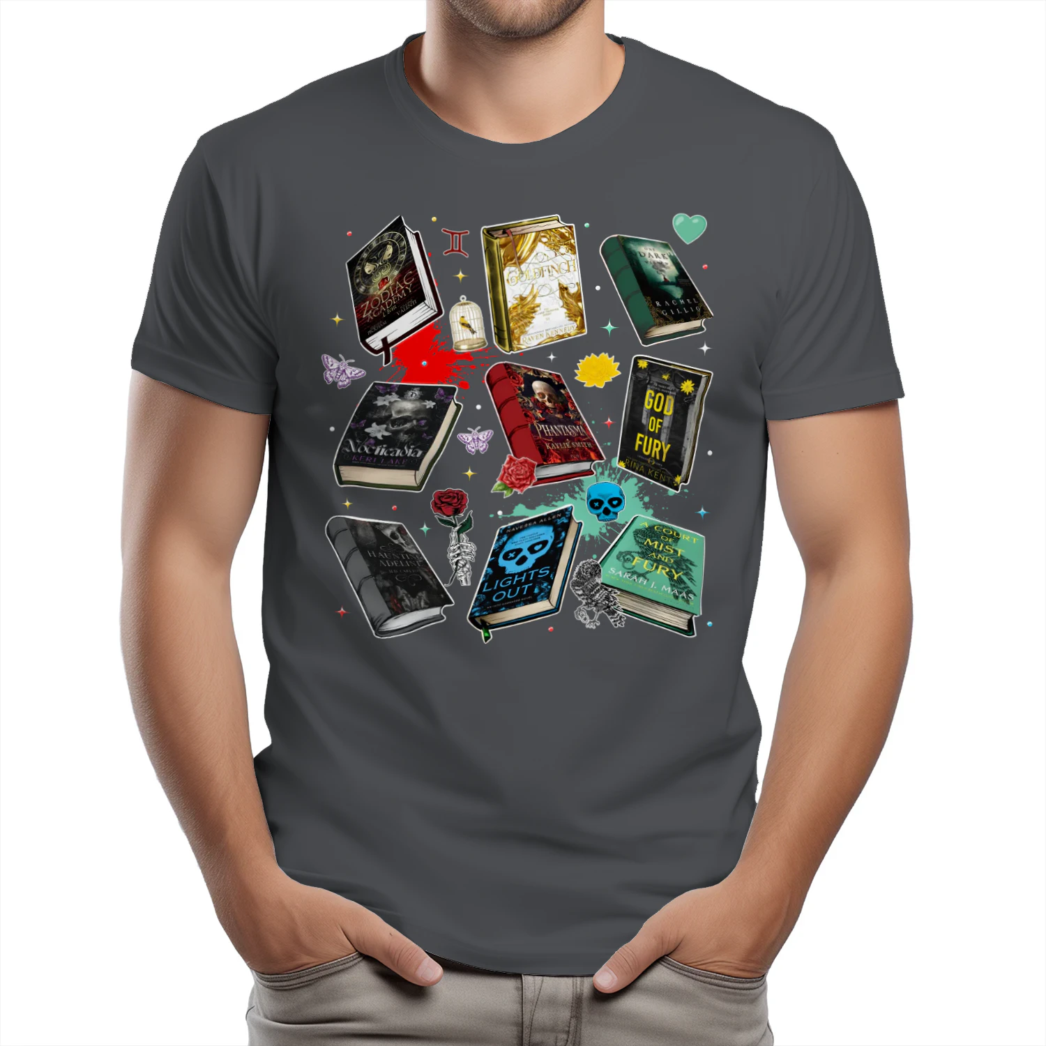Romantasy Book Heavy Cotton T-shirt 1 Side, Classic Literature Gildan Tee, Young Adult Book Shirt, Book Lover Gifts