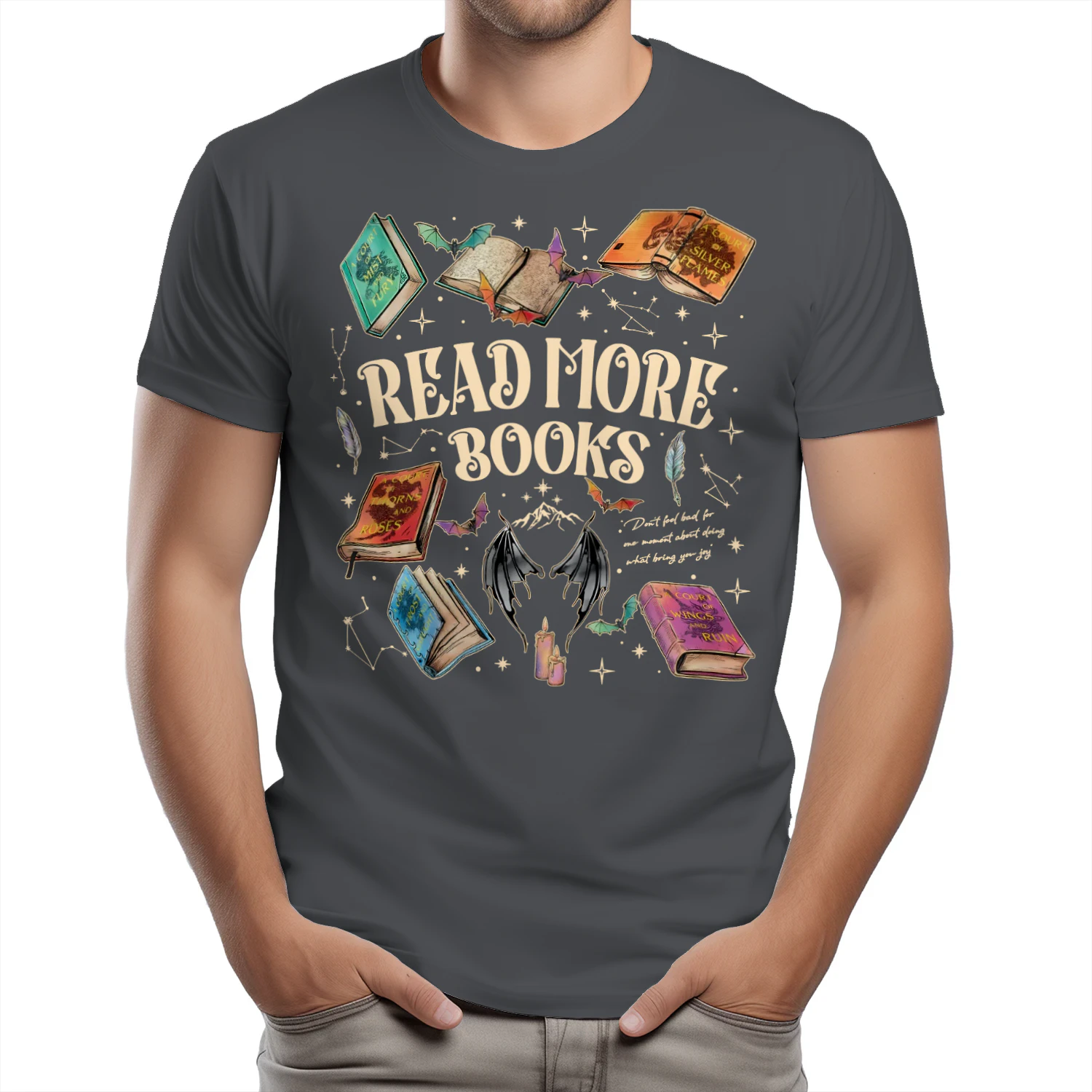 Read More Books Heavy Cotton Dark Colors T-shirt 2 Side, ACOTAR Gildan Tee, Fantasy Romance Book Shirt, Book Lover Gifts