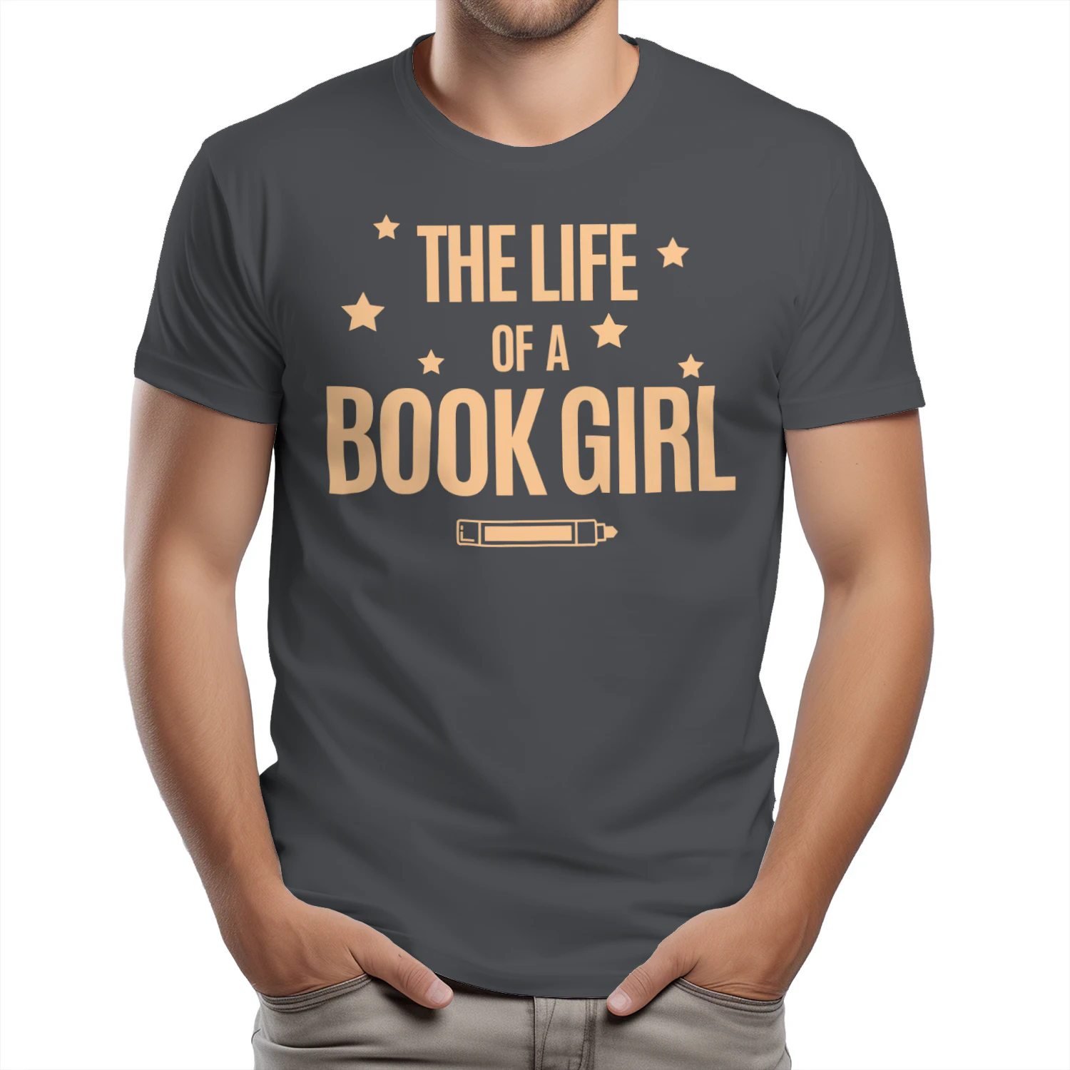 The Life Of A Book Girl V2 Heavy Cotton Dark Colors T-shirt 1 Side, World Tour Book Club Gildan Tee, Readers Club Shirt, Book Lover Gifts