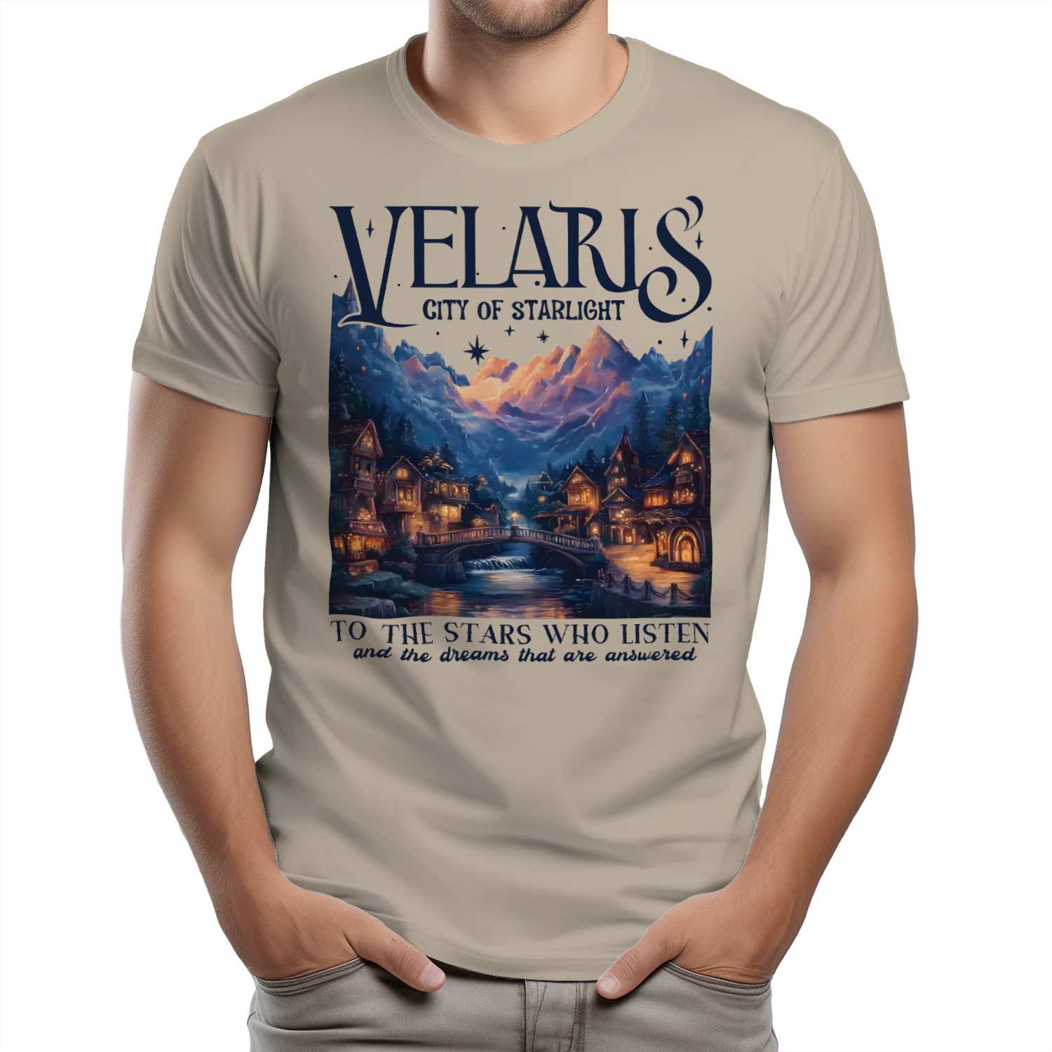 Velaris City Of Starlight Heavy Cotton Light Colors T-shirt 1 Side, Acotar Series Gildan Tee, Fantasy Romance Book Shirt, Book Lover Gifts