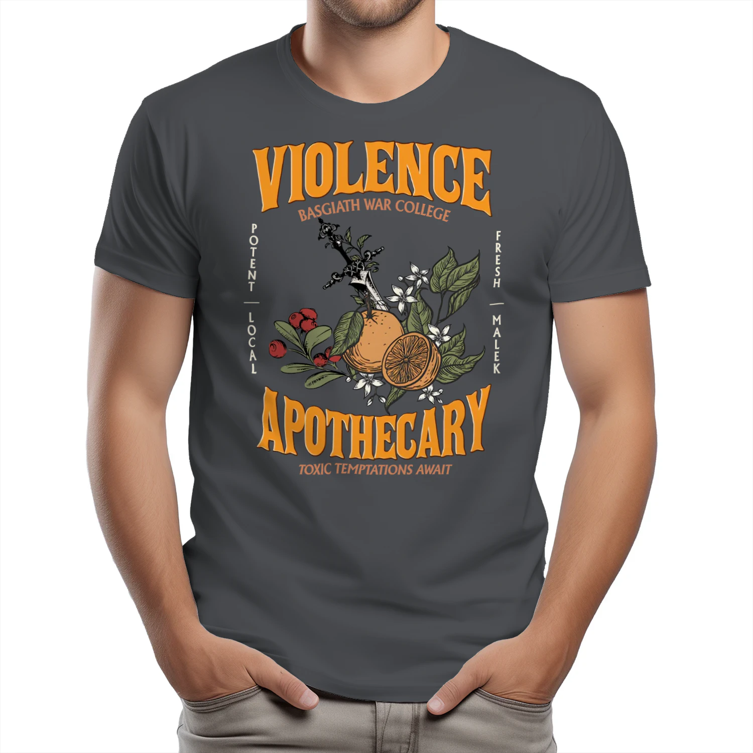Violence Apothecary Heavy Cotton Dark Colors T-shirt 1 Side, The Apothecary Diaries Gildan Tee, Historical Fiction Book Shirt, Book Lover Gifts