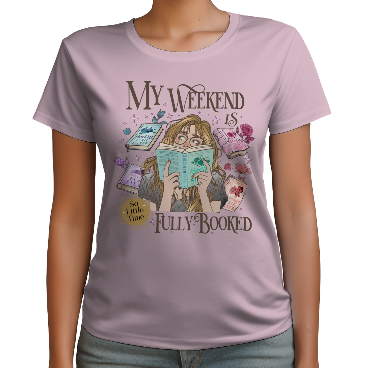 My Weekend Is Fully Booked Heavy Cotton Light Colors T-shirt 1 Side, Fearless Gildan Tee, Romantasy Shirt, Book Lover Gifts