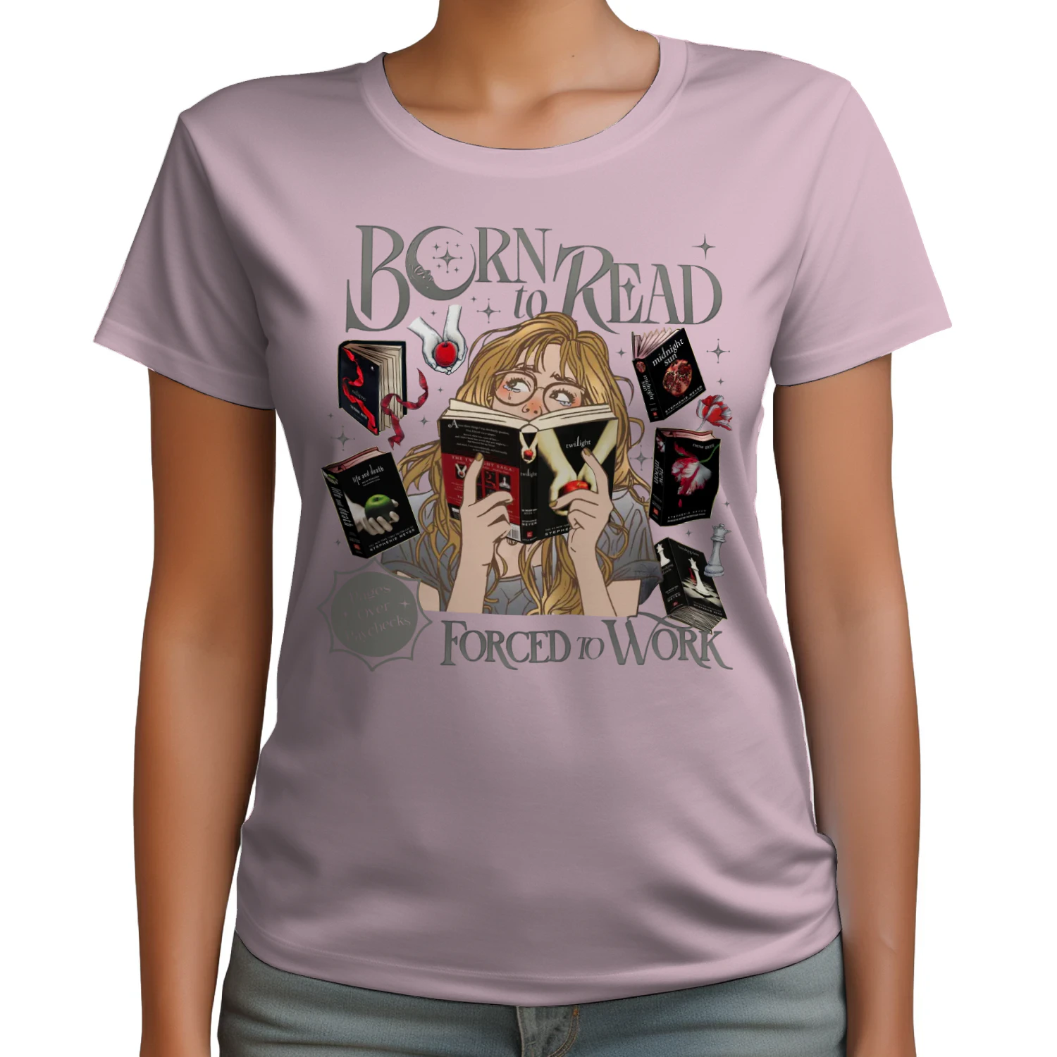 Twilight Series Heavy Cotton Light Colors T-shirt 2 Side, Young Adult Gildan Tee, Fantasy Romance Book Shirt, Book Lover Gifts