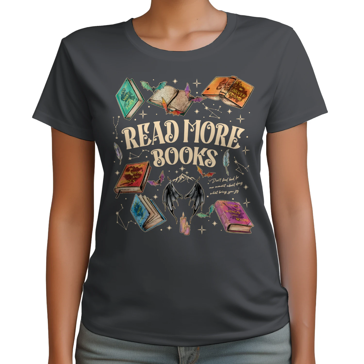Read More Books Heavy Cotton Dark Colors T-shirt 2 Side, Acotar Gildan Tee, Romantasy Book Shirt, Book Lover Gifts