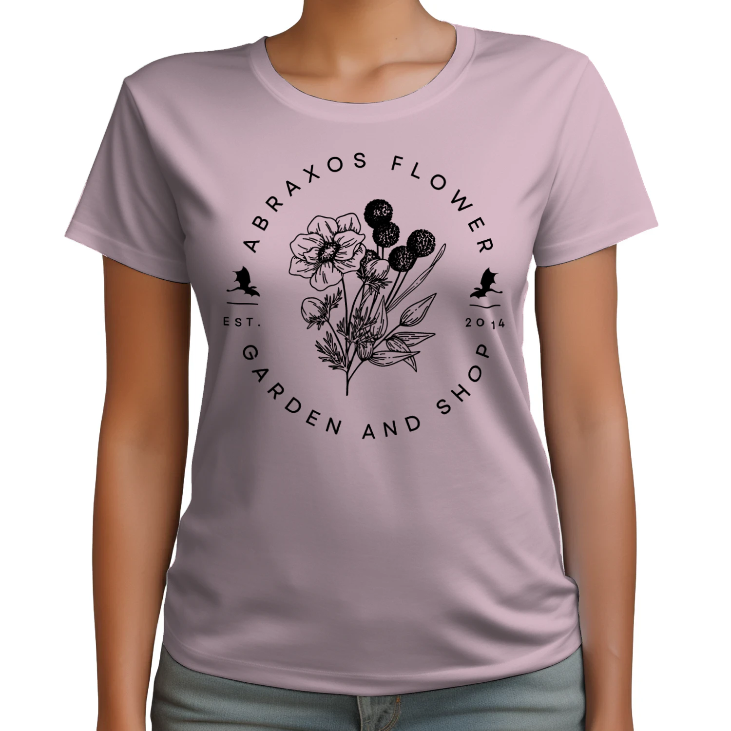 Abraxos Flower Heavy Cotton Light Colors T-shirt 2 Side, Throne of Glass Gildan Tee, Epic High Fantasy Book Shirt, Book Lover Gifts
