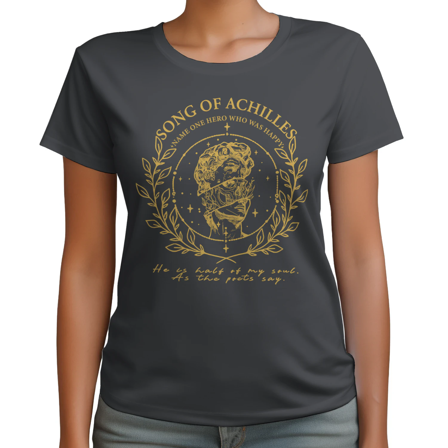 The Song of Achilles Heavy Cotton Dark Colors T-shirt 2 Side, Classic Retellings Gildan Tee, Mythological Retellings Book Shirt, Book Lover Gifts